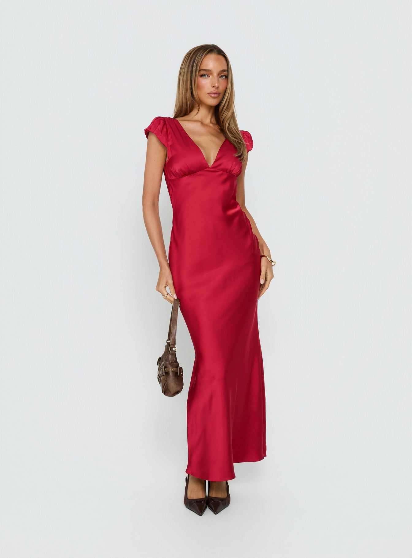Alternative view of Forest Hill Backless Maxi Dress Red