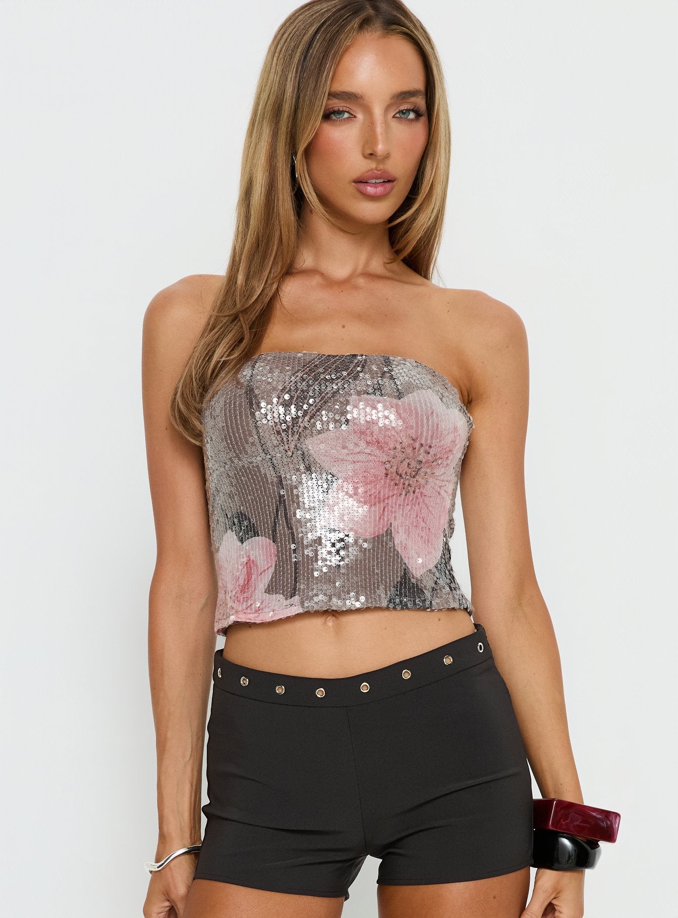 Alternative view of Chavela Strapless Sequin Top Multi