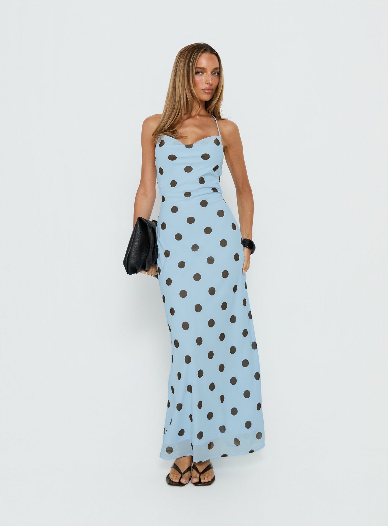 Alternative view of Celena Maxi Dress Blue Polka Dot