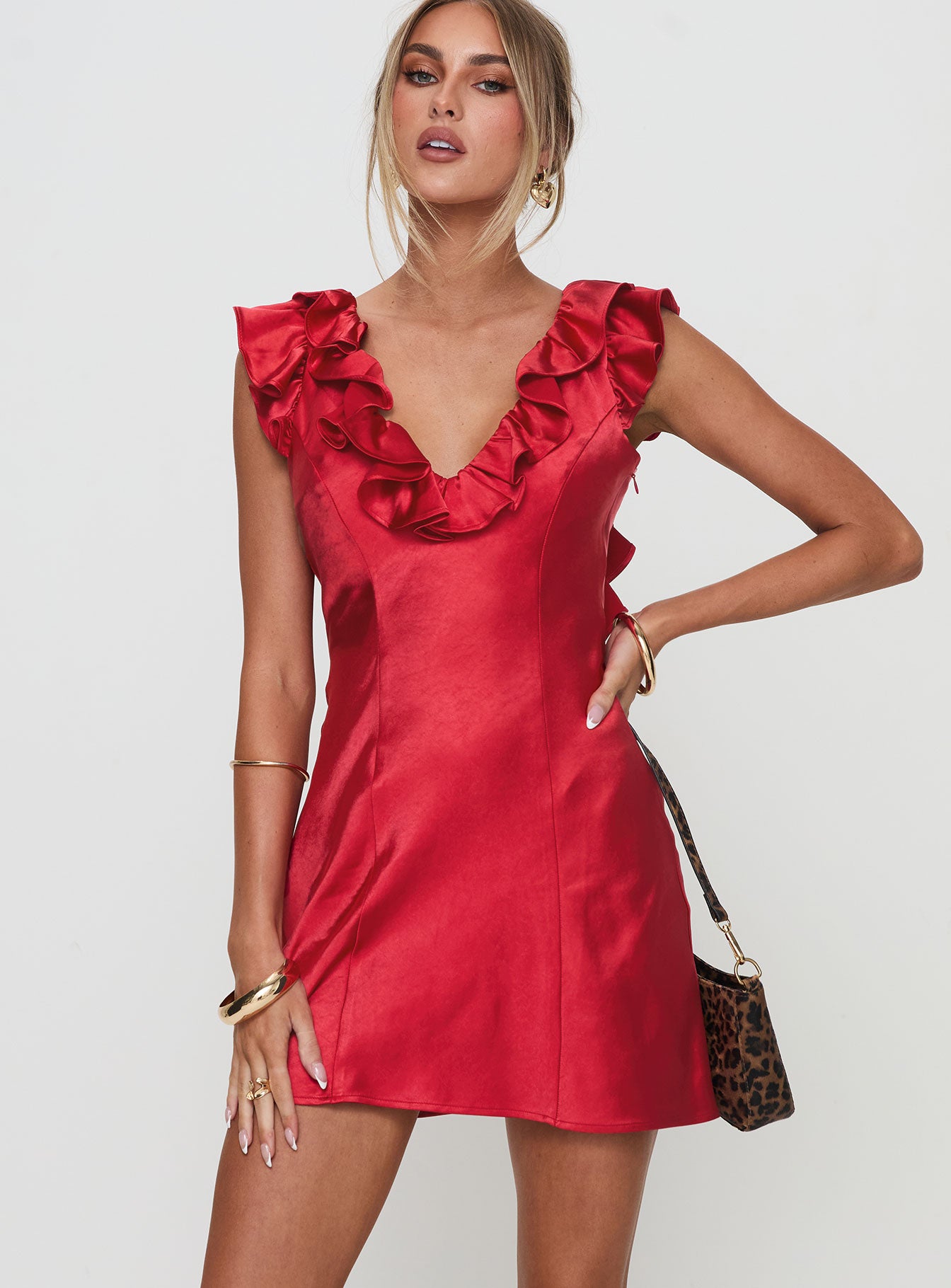 Alternative view of Butacup Frill Mini Dress Red