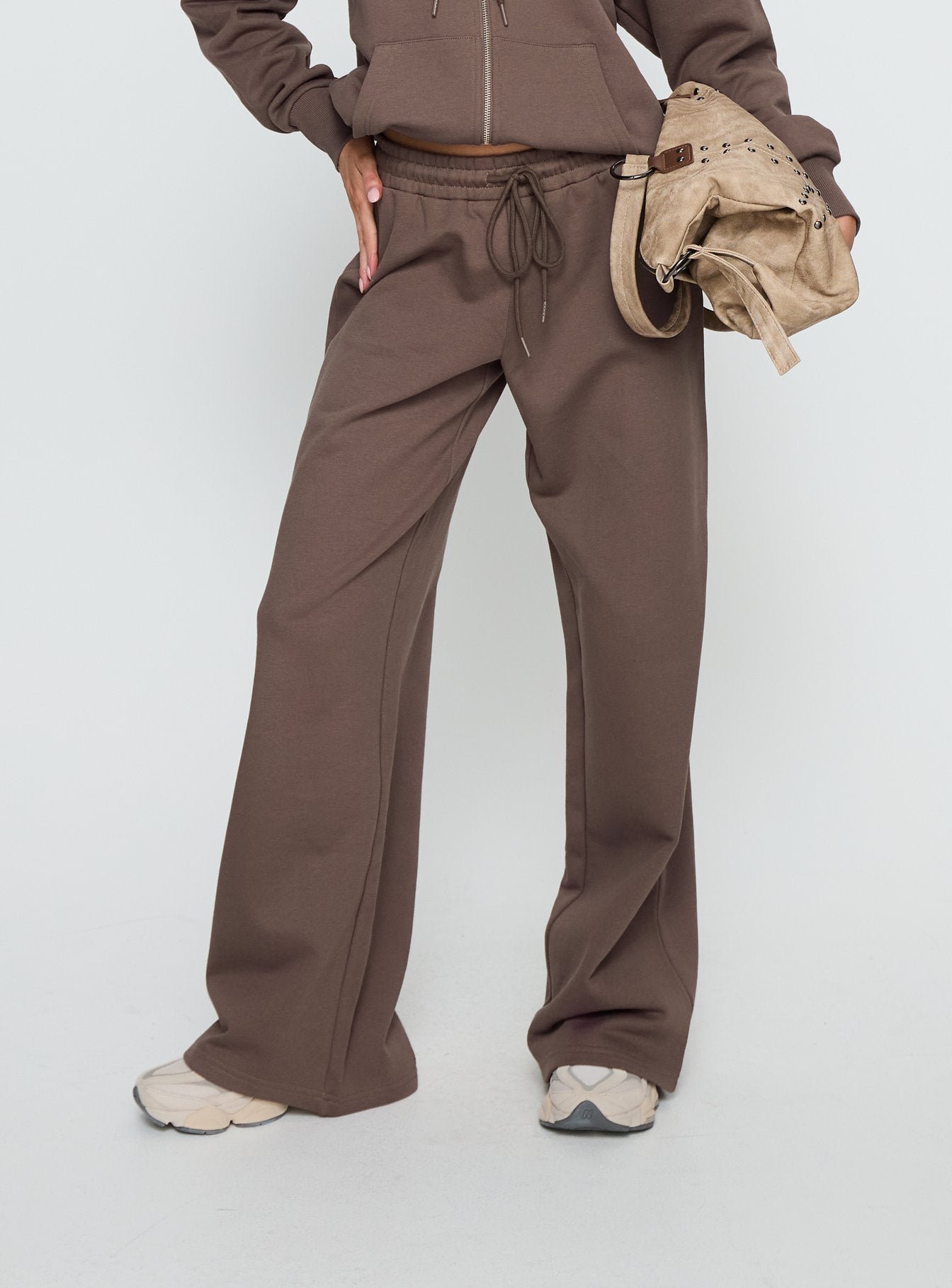 Alternative view of All Day Straight Leg Sweatpants Mocha