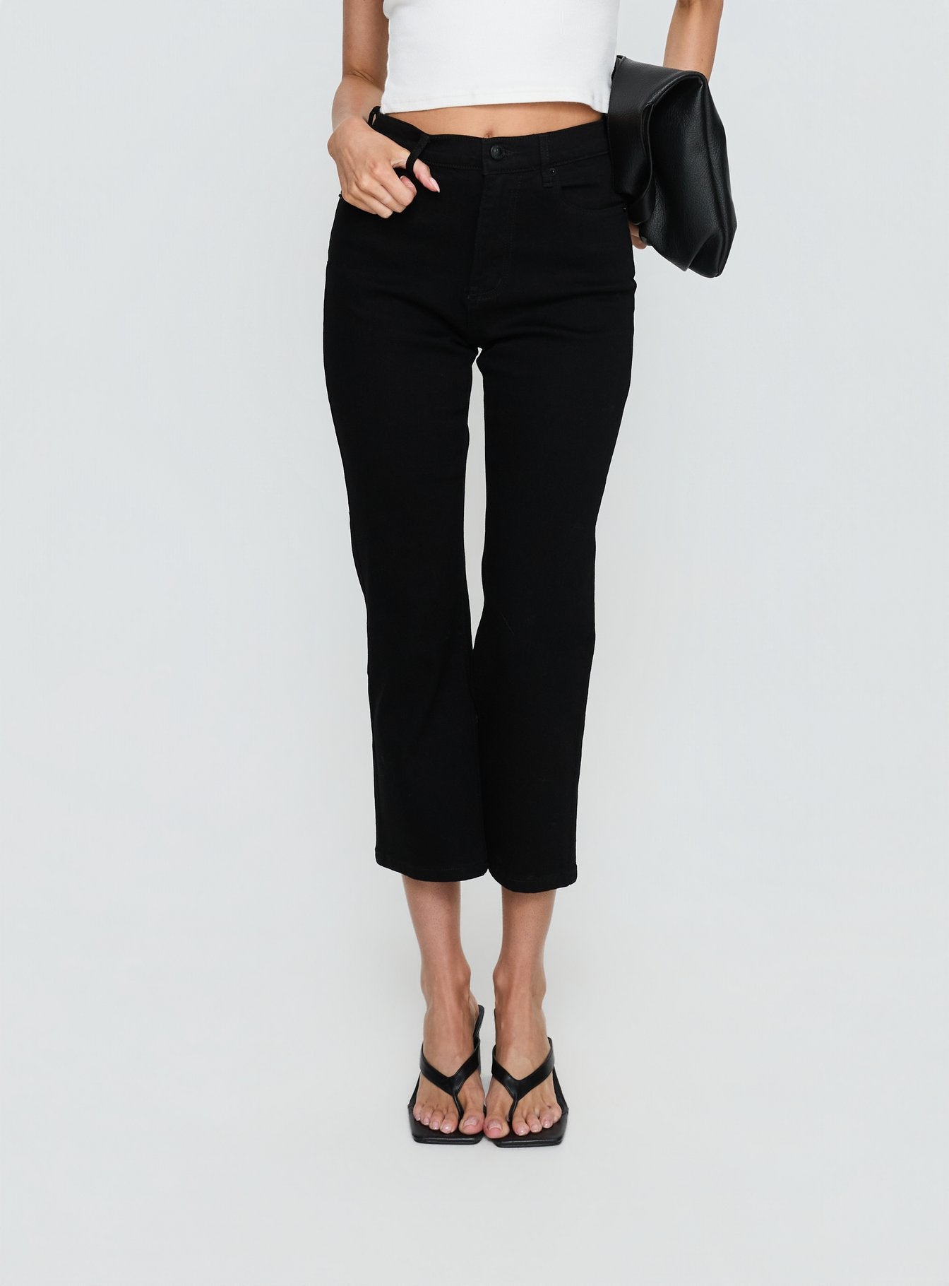 Alternative view of Cindee High Rise Cropped Jeans Jet Black