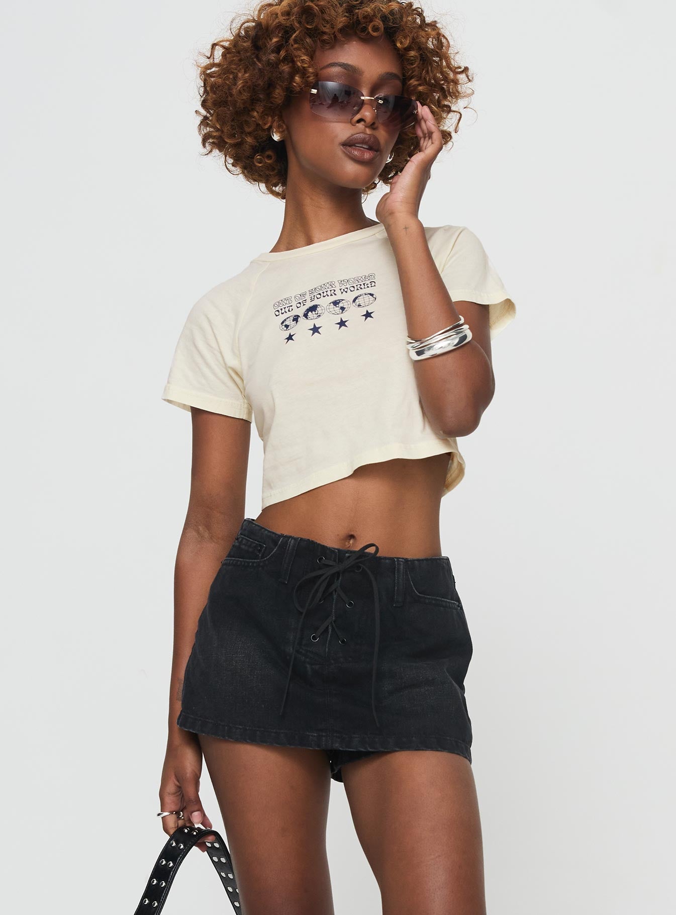 Alternative view of Amethysta Denim Skort Black