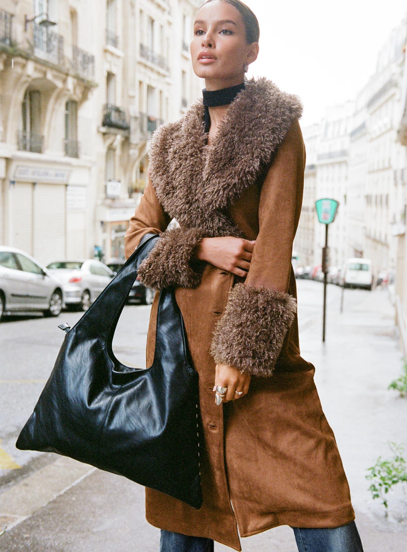 Alternative view of After Party Shearling Jacket Brown