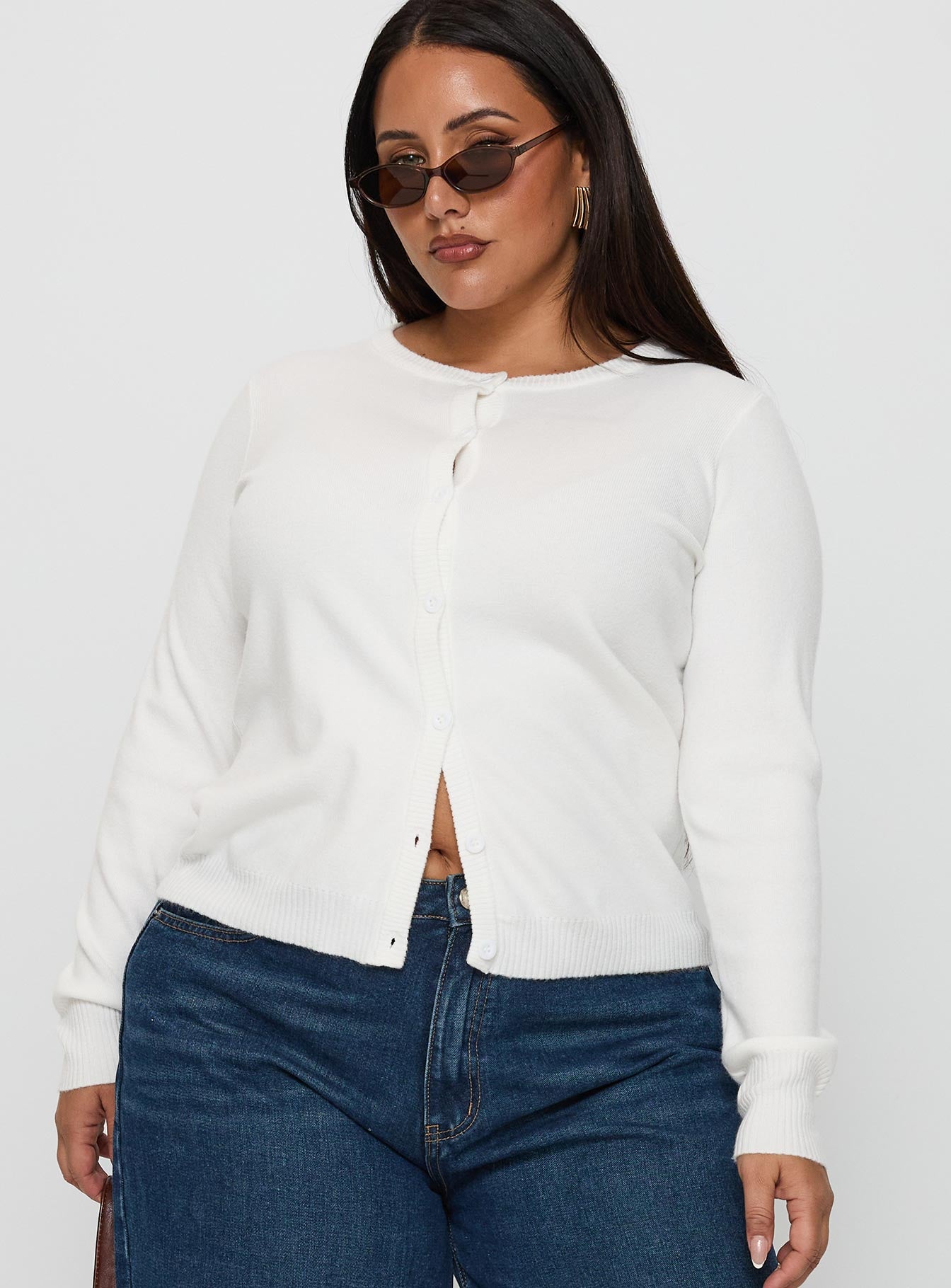 Alternative view of Lauraine Cardigan White Curve