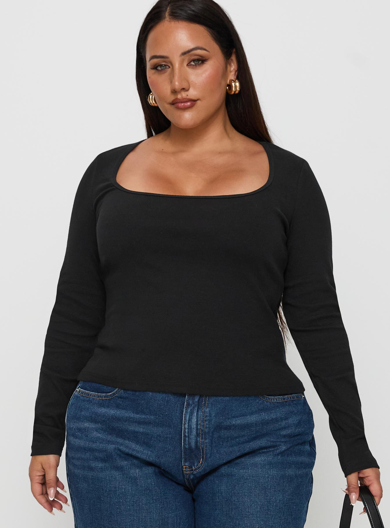 Alternative view of Baseline Long Sleeve Top Black Curve