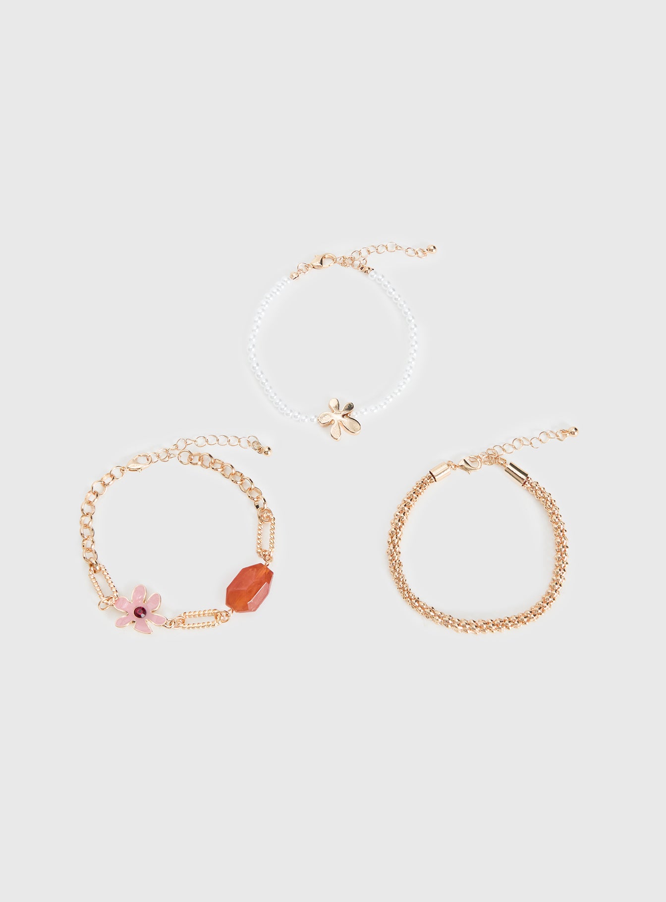 Alternative view of Bleeker Flower Bracelet Pack Gold