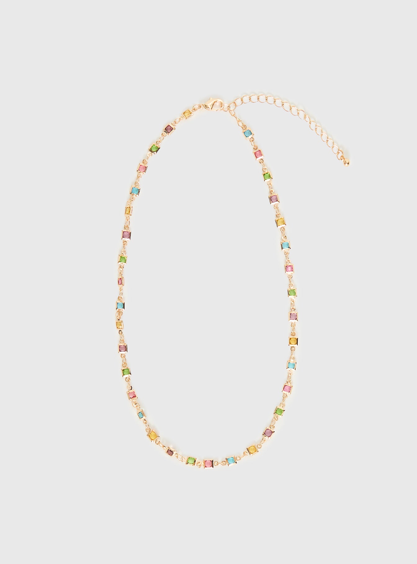 Alternative view of Americano Gemstone Necklace Gold
