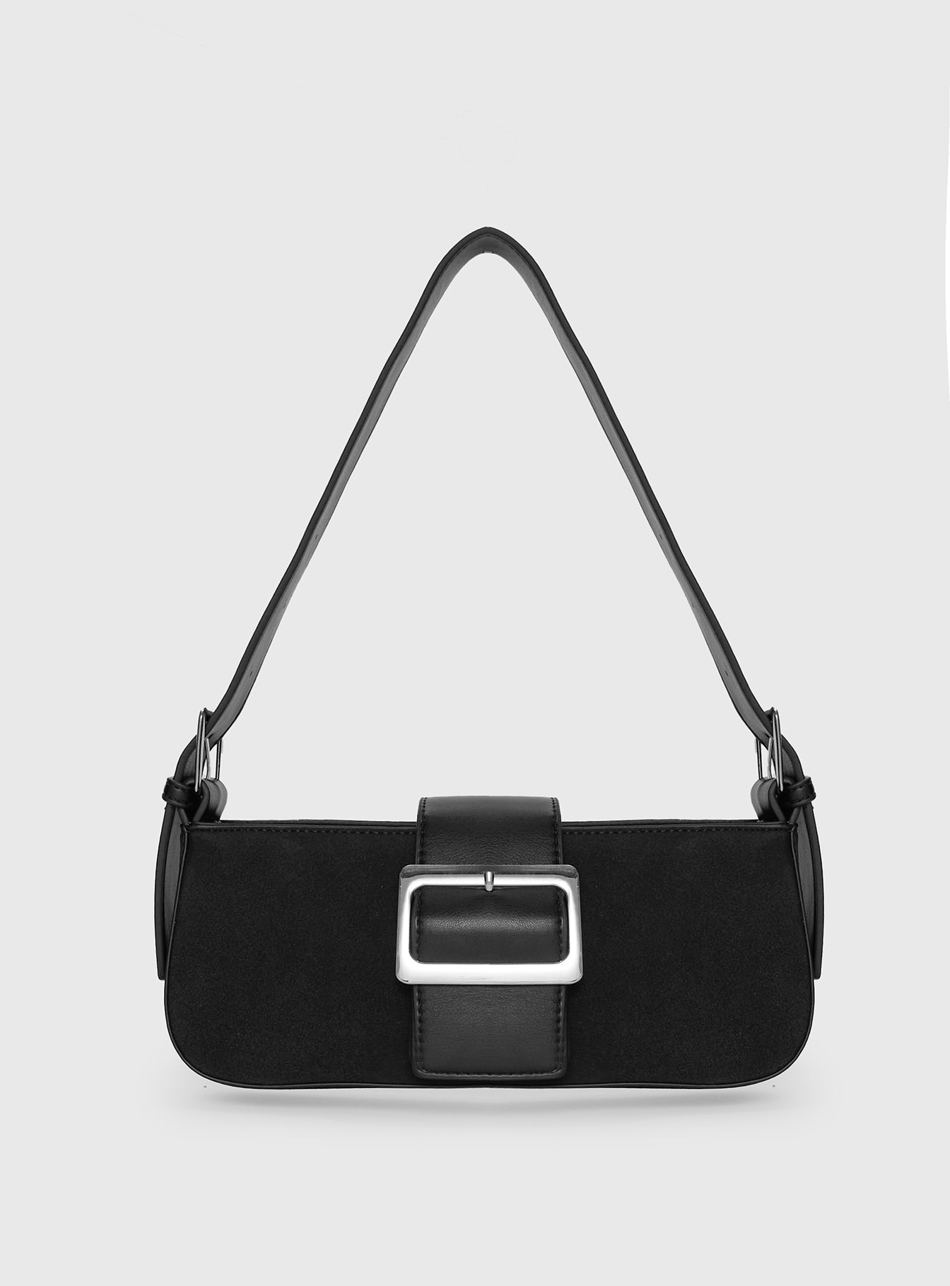 Alternative view of Addie Buckle Detail Shoulder Bag Black