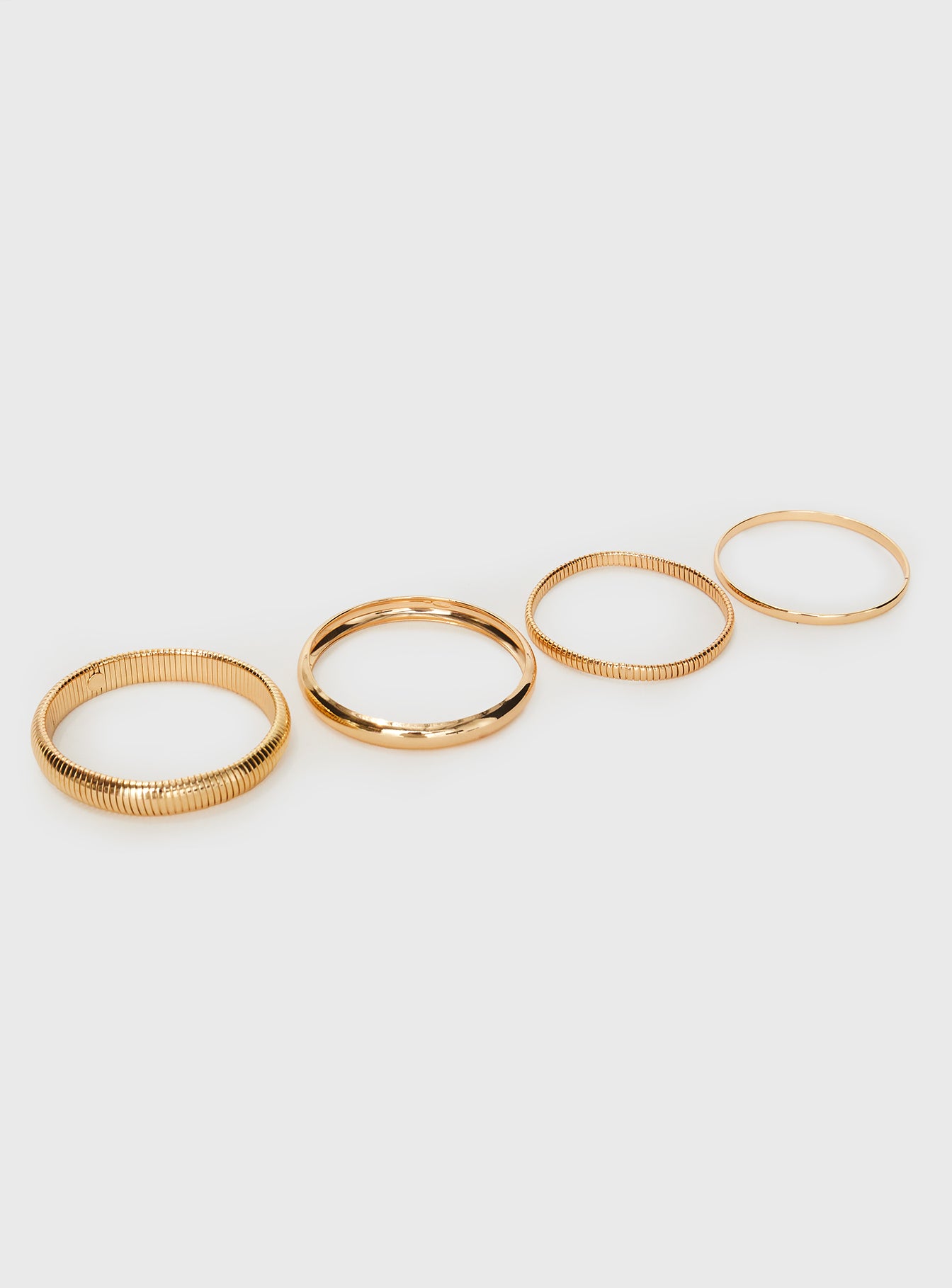Alternative view of Dapperton Bangle Set Gold