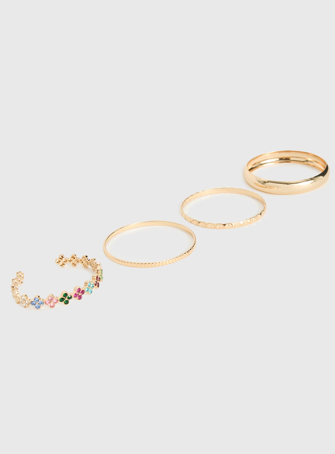 Alternative view of Blame Game Bracelet Set Gold