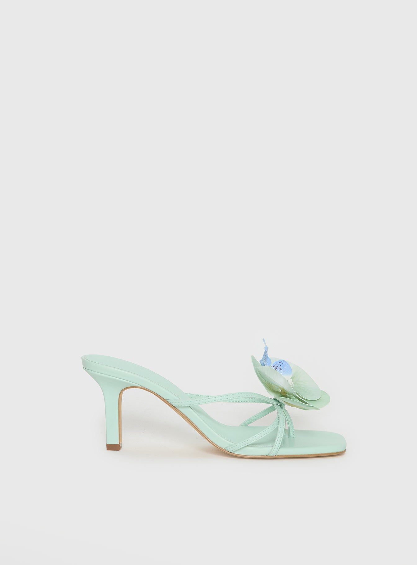 Alternative view of Azira Flower Detail Heels Blue