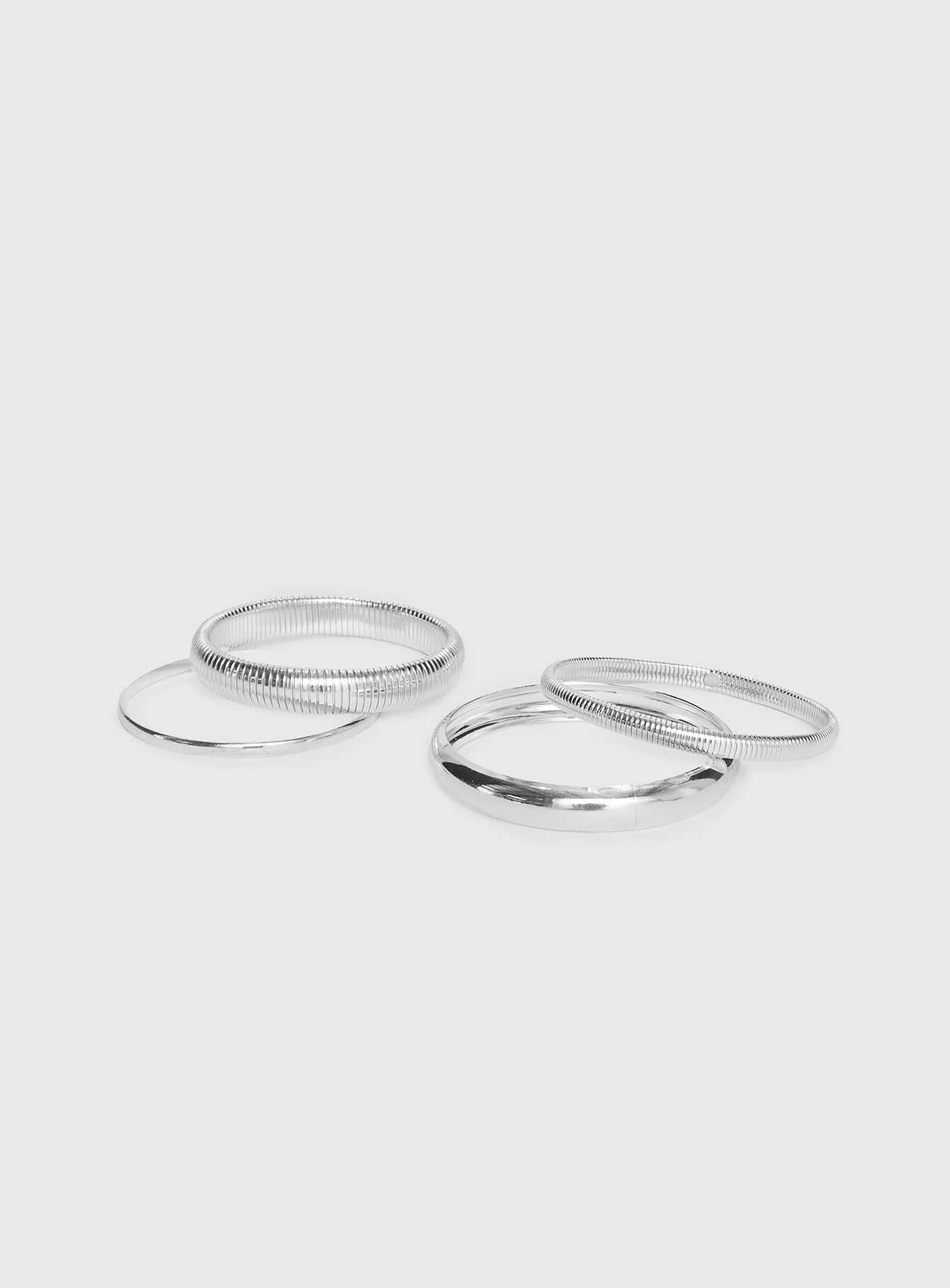 Alternative view of Dapperton Bangle Set Silver