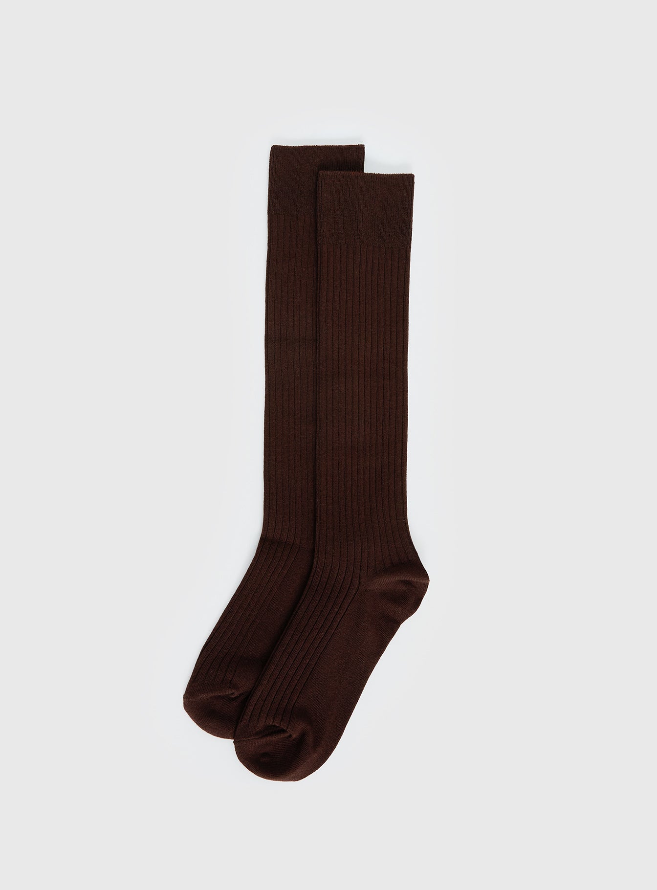 Alternative view of Kosie Ribbed Socks Chocolate