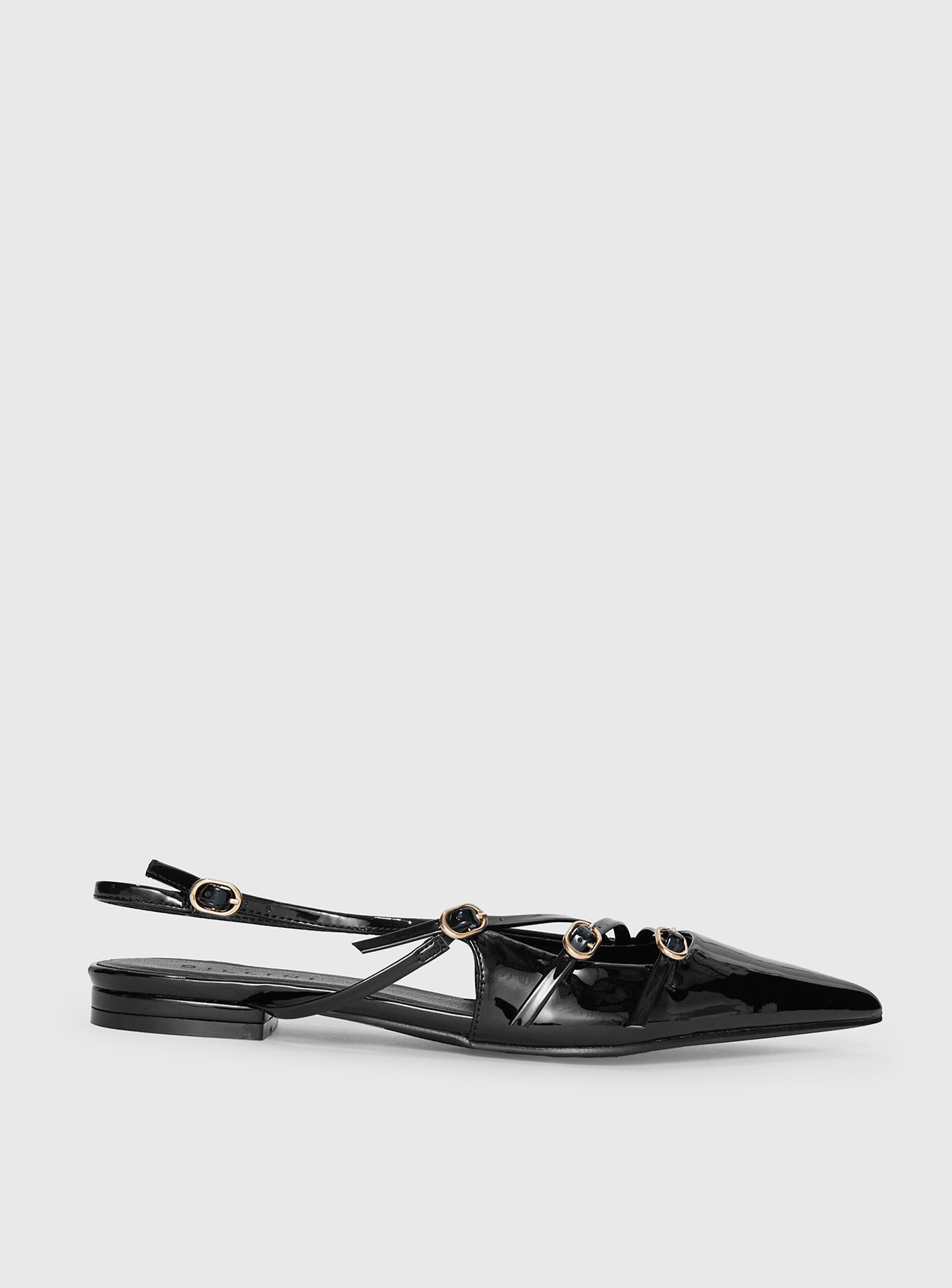 Alternative view of Billini Hettie Pointed Toe Flats Black Patent