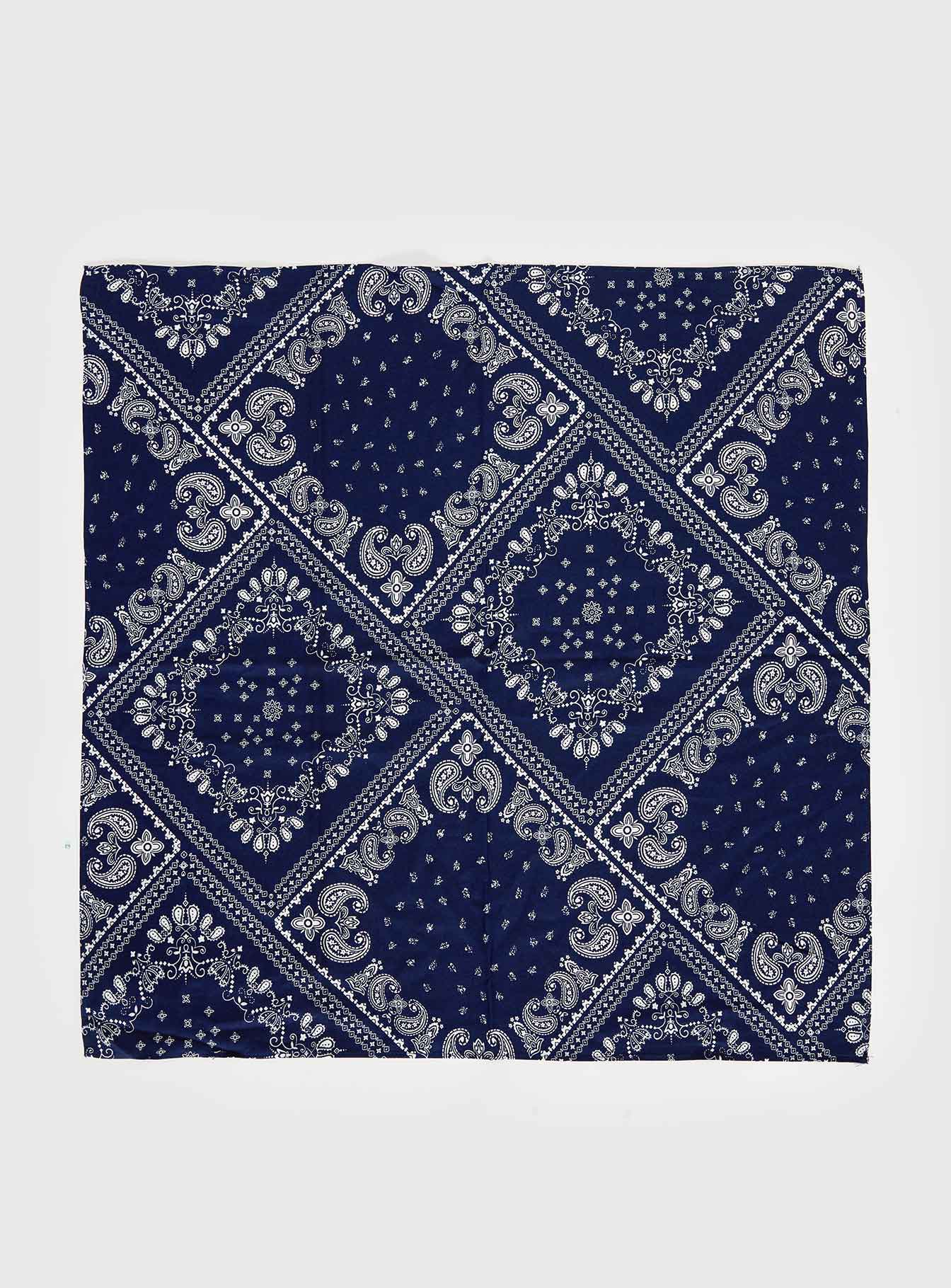Alternative view of Bonbon Scarf Navy Paisley