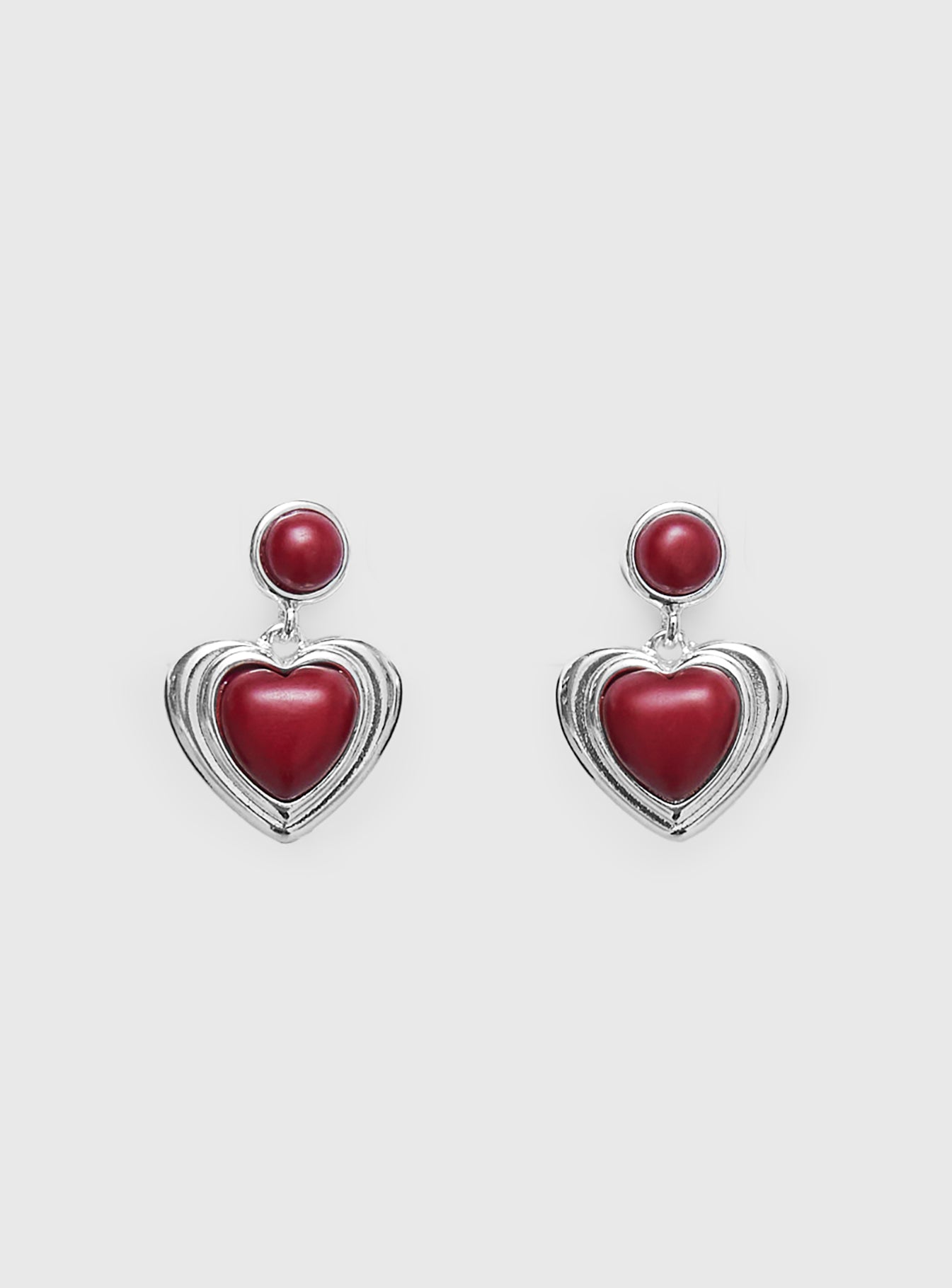 Alternative view of Blanchette Earrings Silver / Red