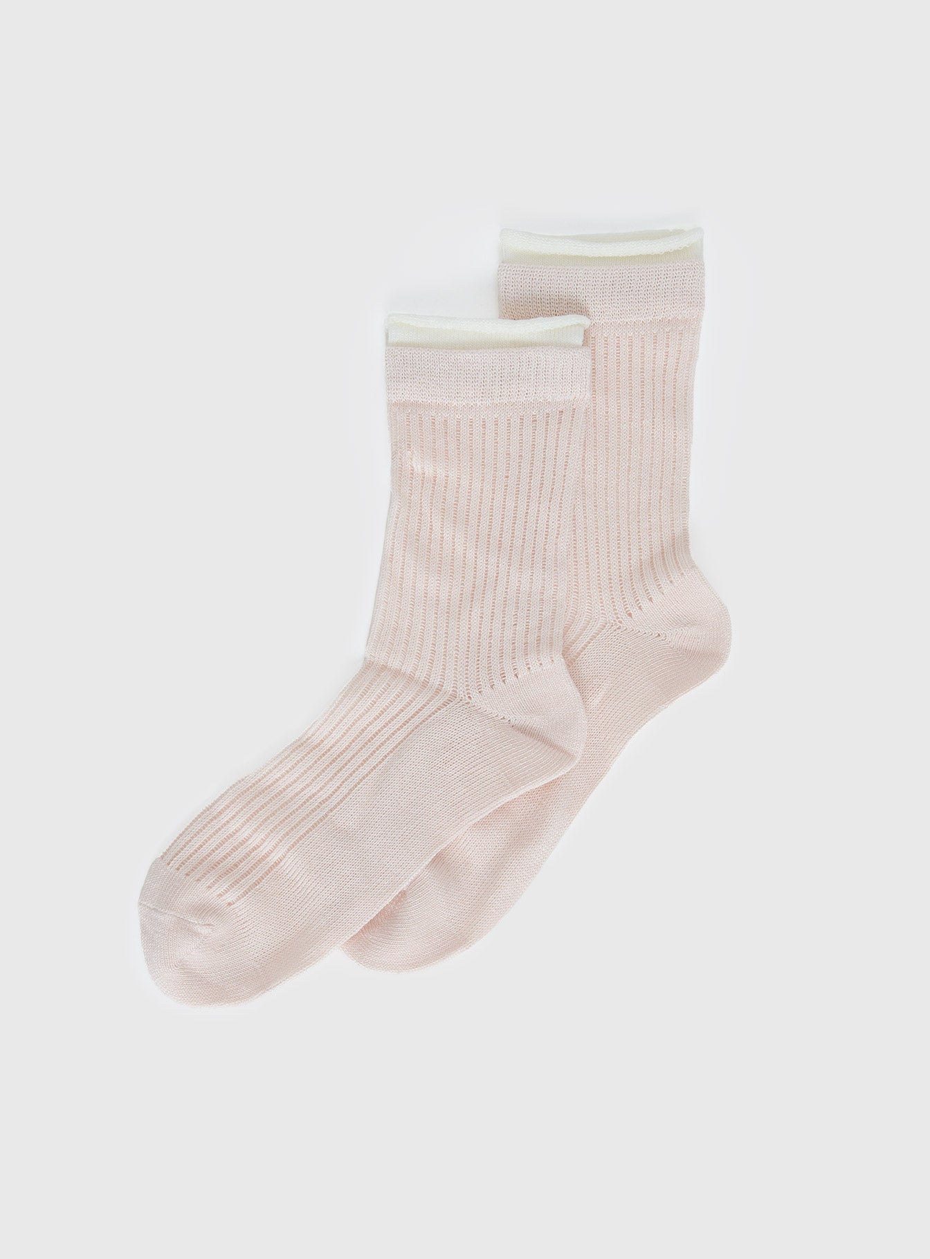 Alternative view of Daliar Contrast Trim Socks Pink