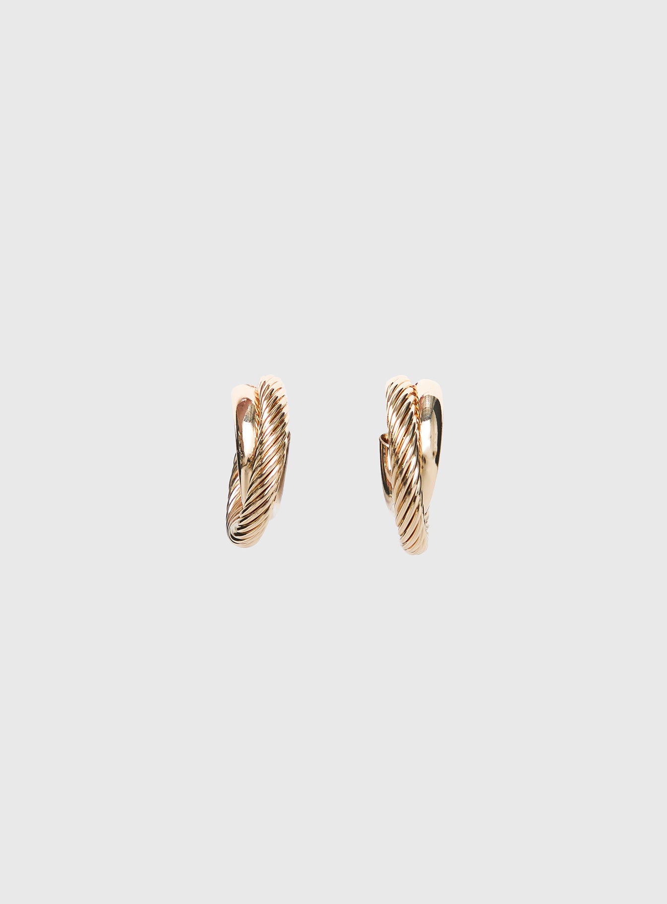 Alternative view of Aster Layered Hoops Gold