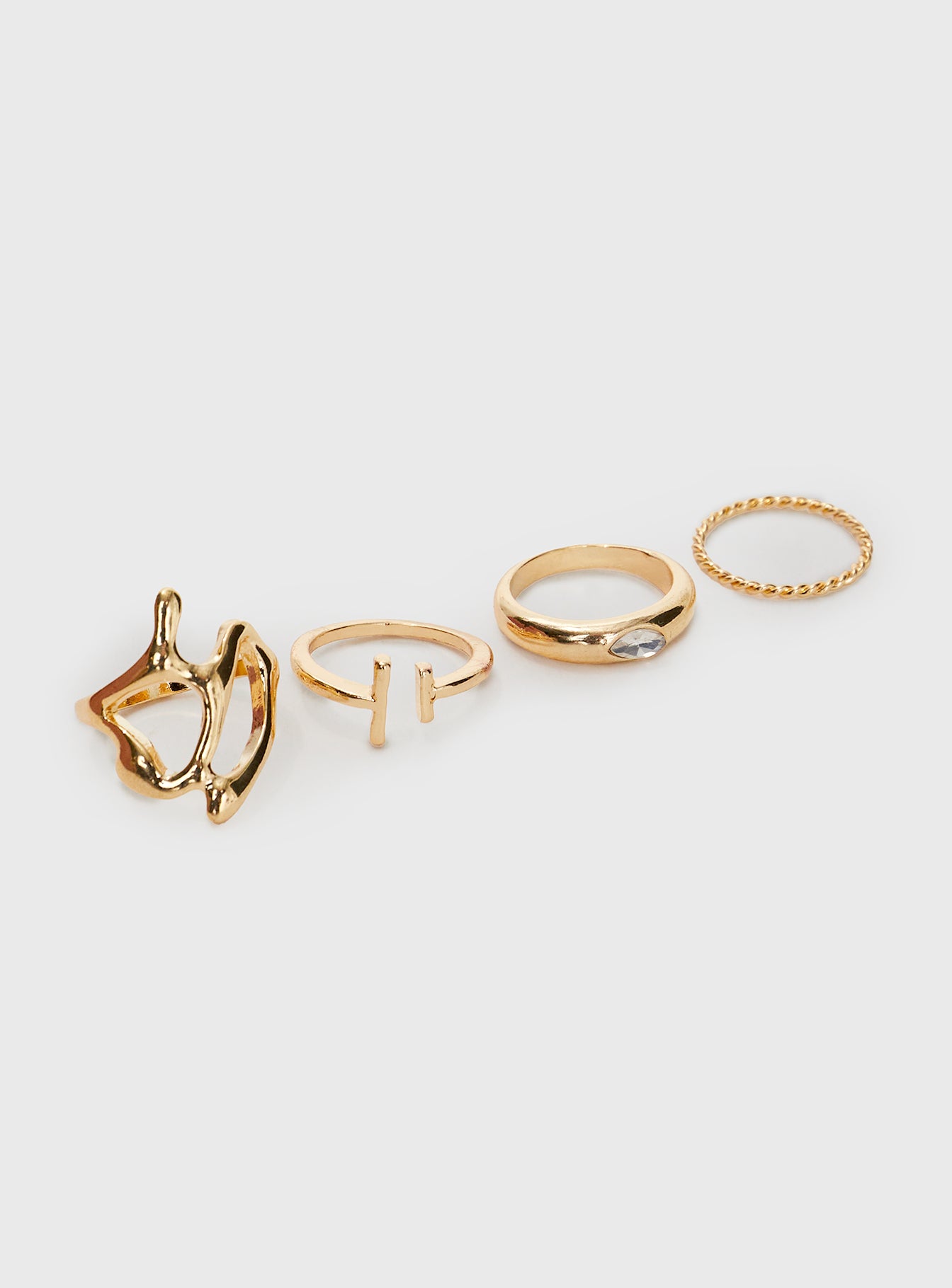 Alternative view of Better Together Ring Set Gold