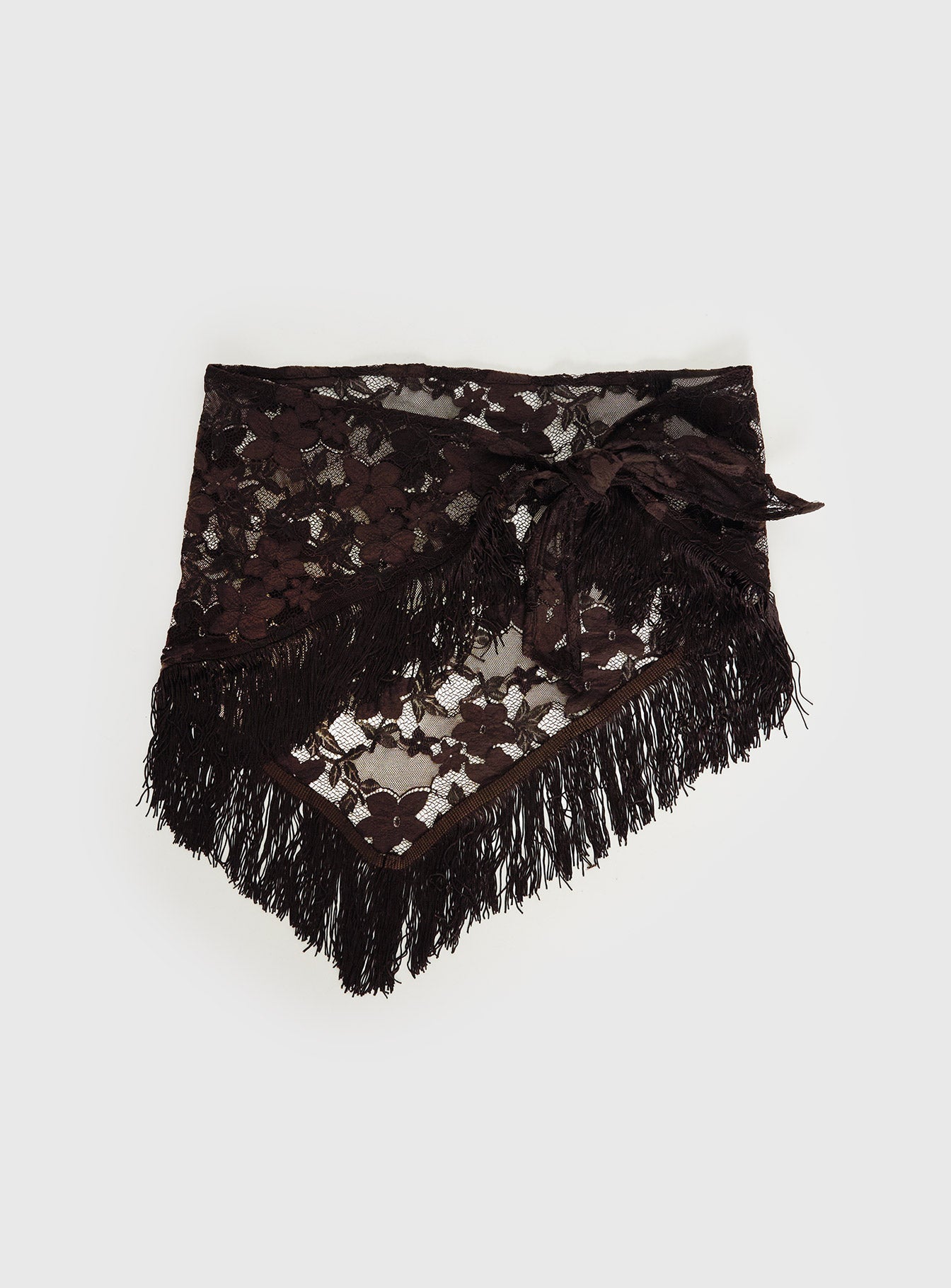 Alternative view of Elizebeth Tie Waist Tassel Belt Chocolate