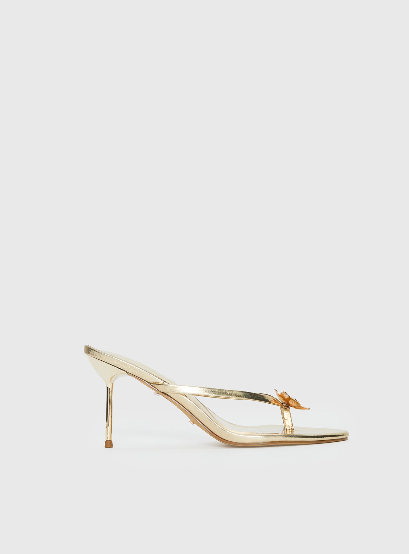 Alternative view of Billini Dalella Thong Heels Gold Metallic