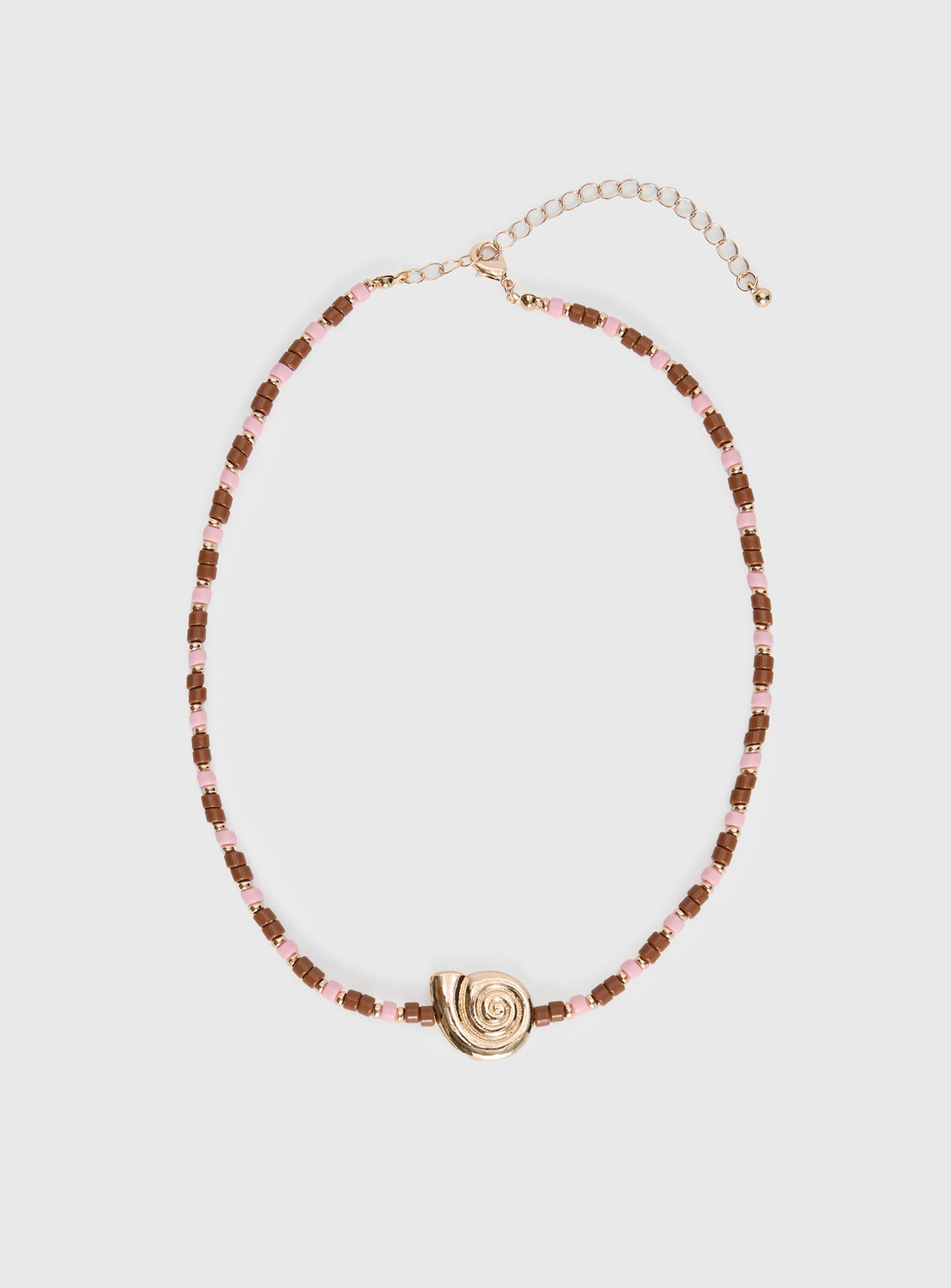 Alternative view of Danyel Beaded Necklace Pink / Brown