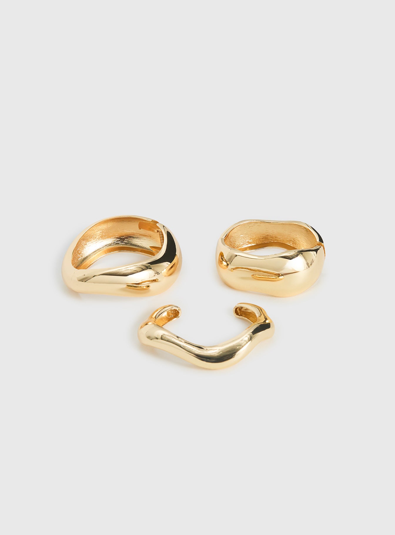 Alternative view of Hot Gossip Cuff Set Gold