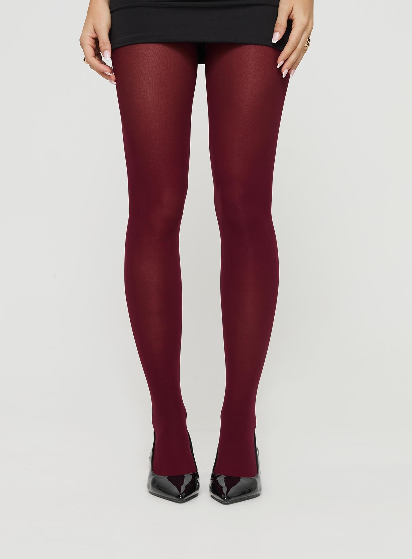 Alternative view of Eliseo Stockings Burgundy