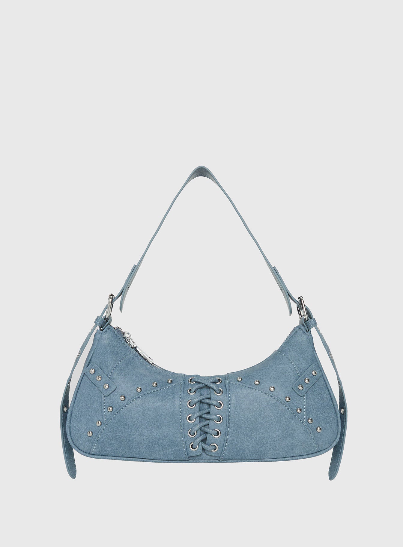 Alternative view of Langston Tie-Up Detail Shoulder Bag Blue