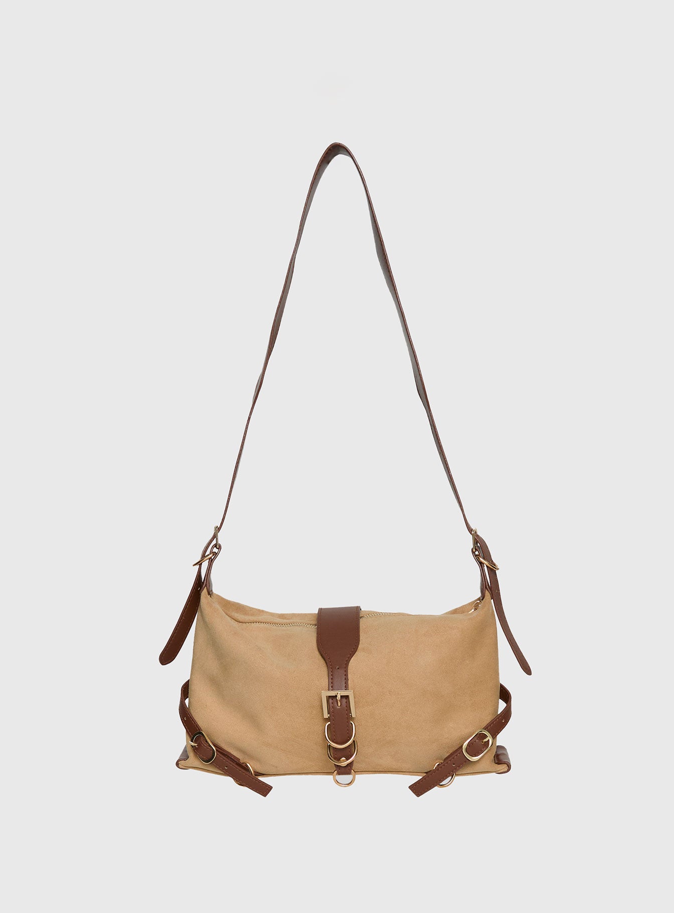 Alternative view of Anatolius Faux Suede Shoulder Bag Brown