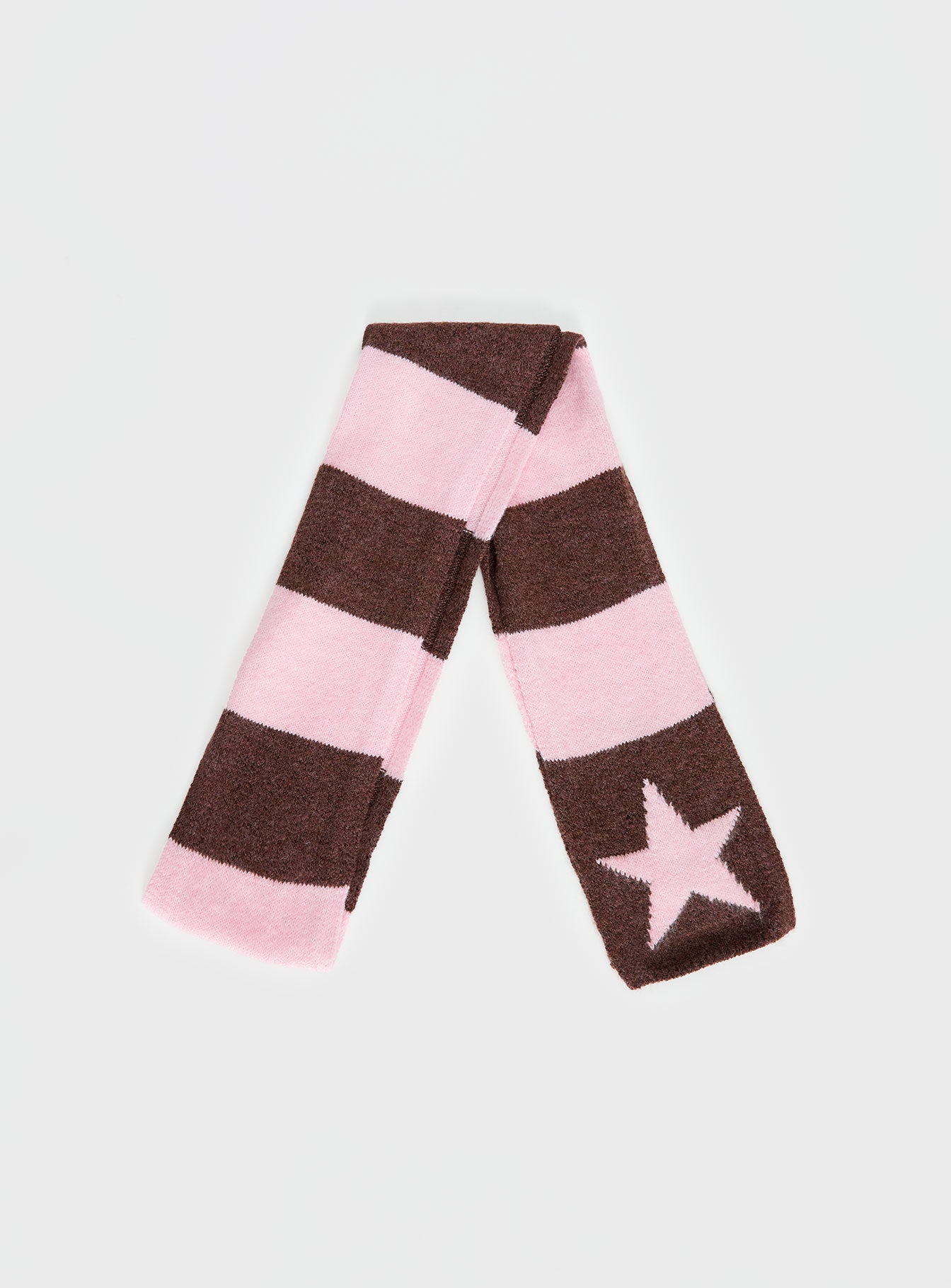 Alternative view of Abelia Star Graphic Scarf Brown / Pink Stripe