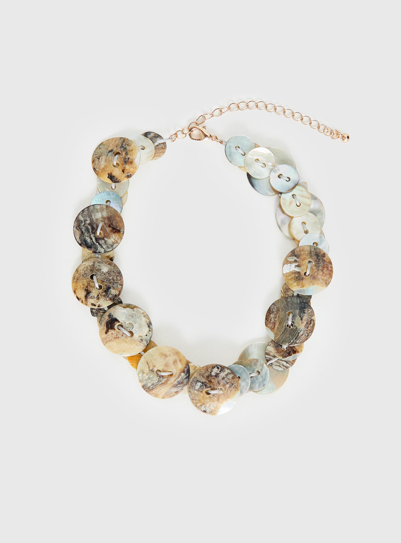 Alternative view of Brealle Button Necklace Multi