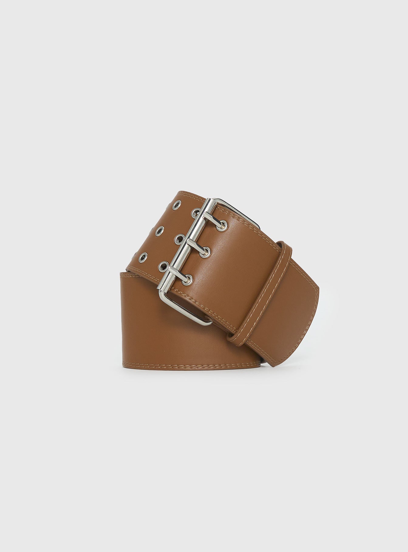 Alternative view of Essences Faux Leather Belt Brown