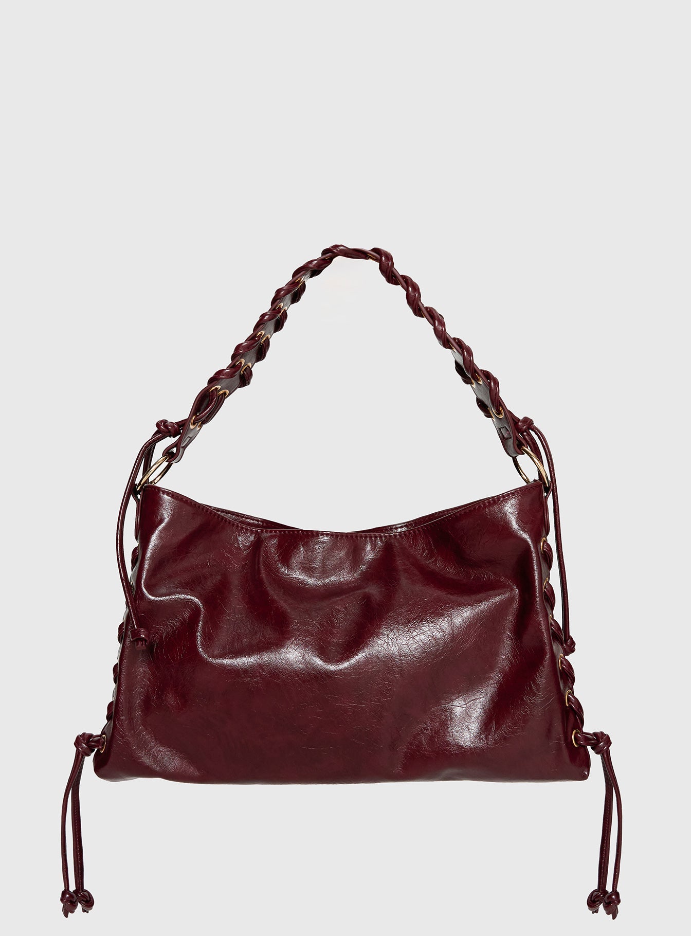 Alternative view of Amadea Tie Detail Shoulder Bag Burgundy