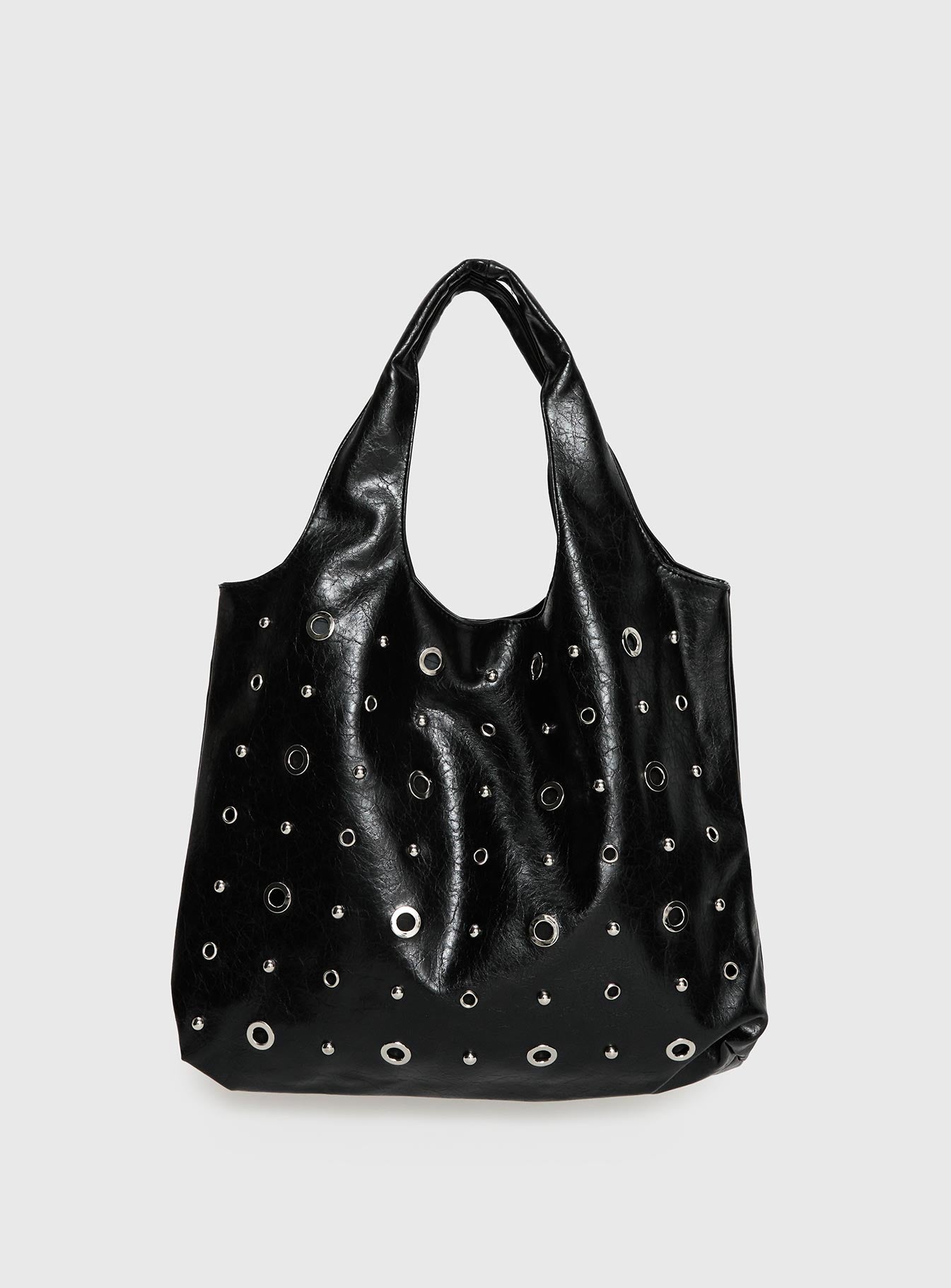 Alternative view of Find Your Love Eyelet Detail Shoulder Bag Black