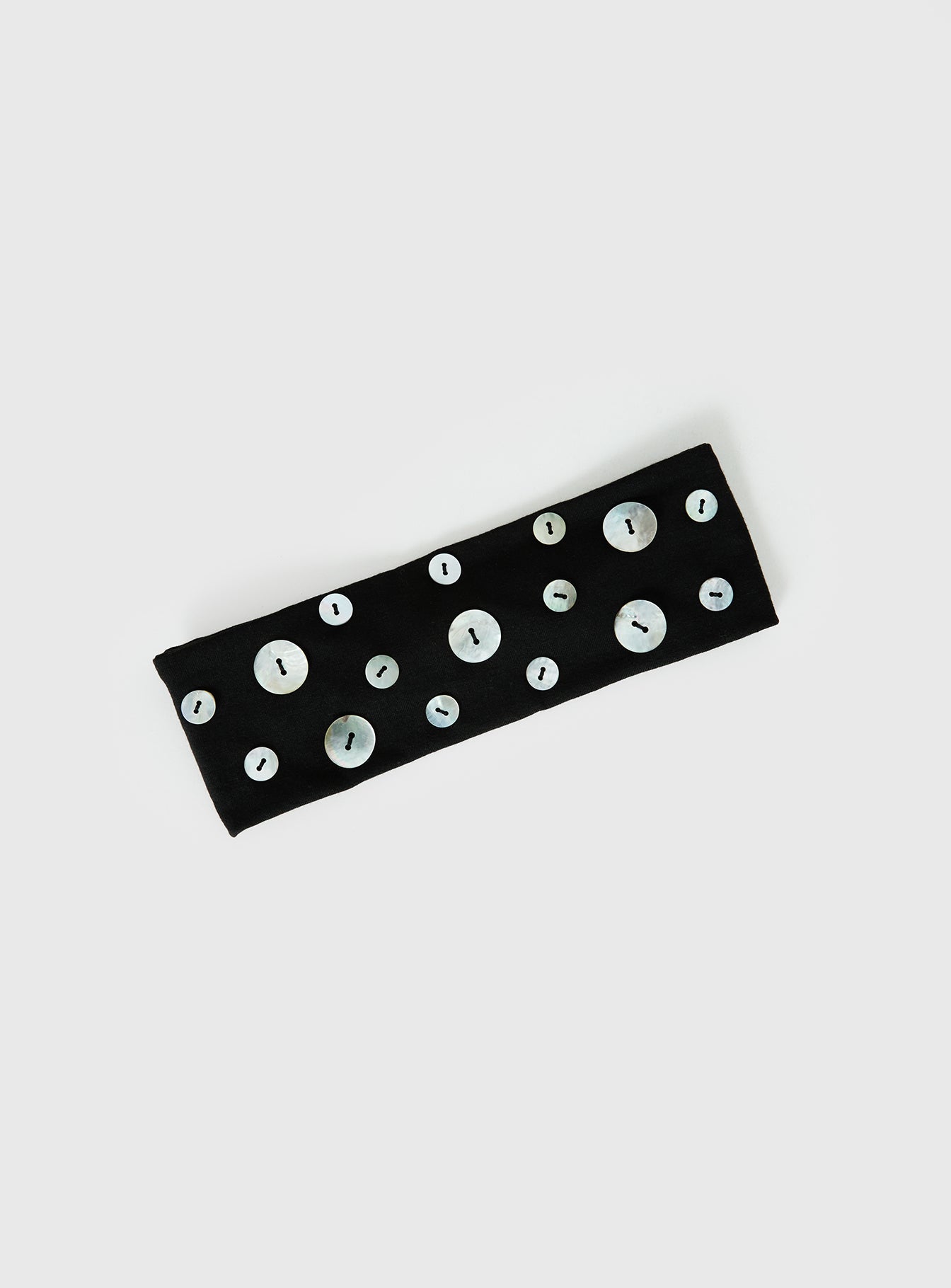 Alternative view of Isalyn Button Headband Black