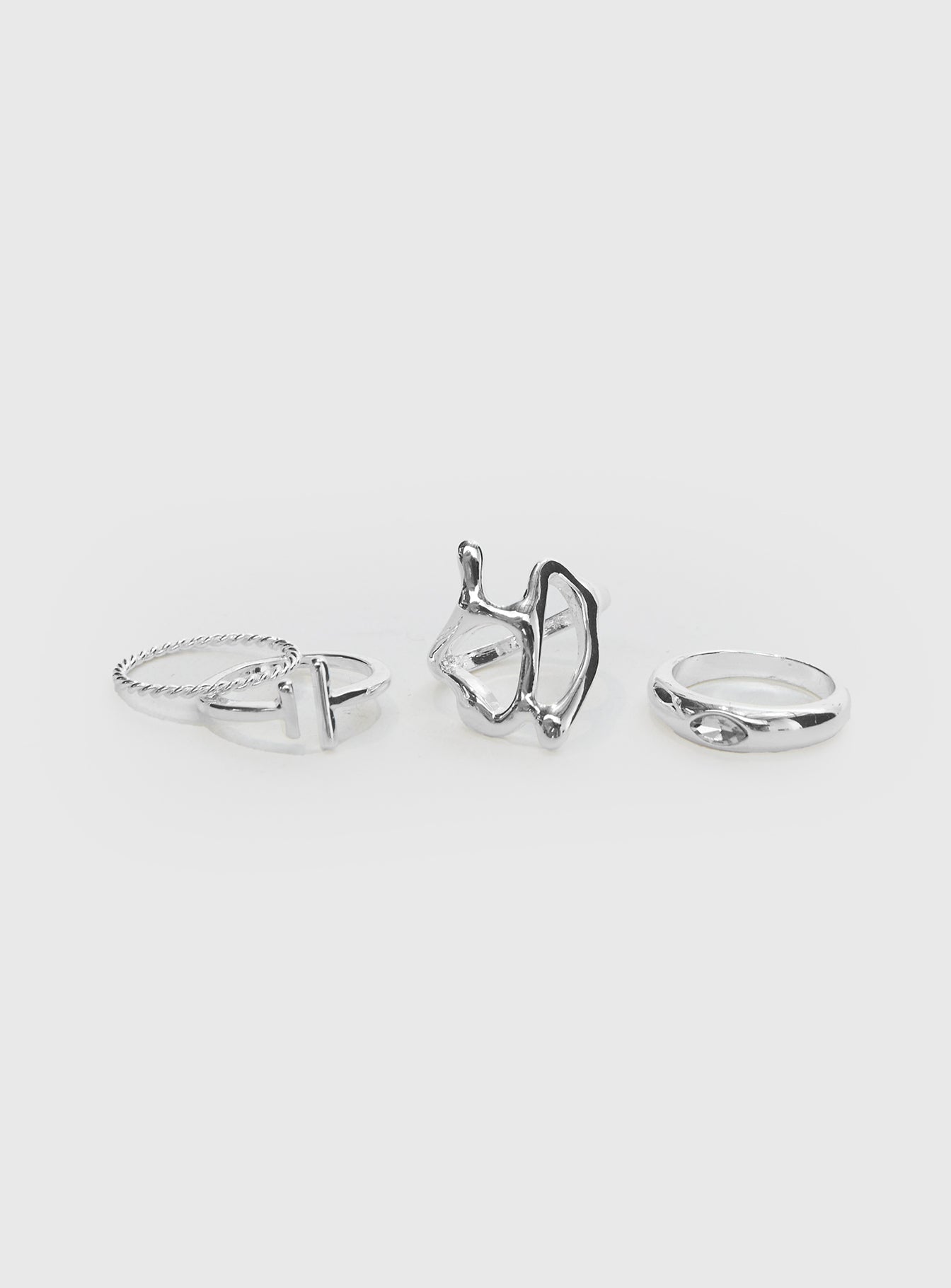 Alternative view of Better Together Ring Set Silver