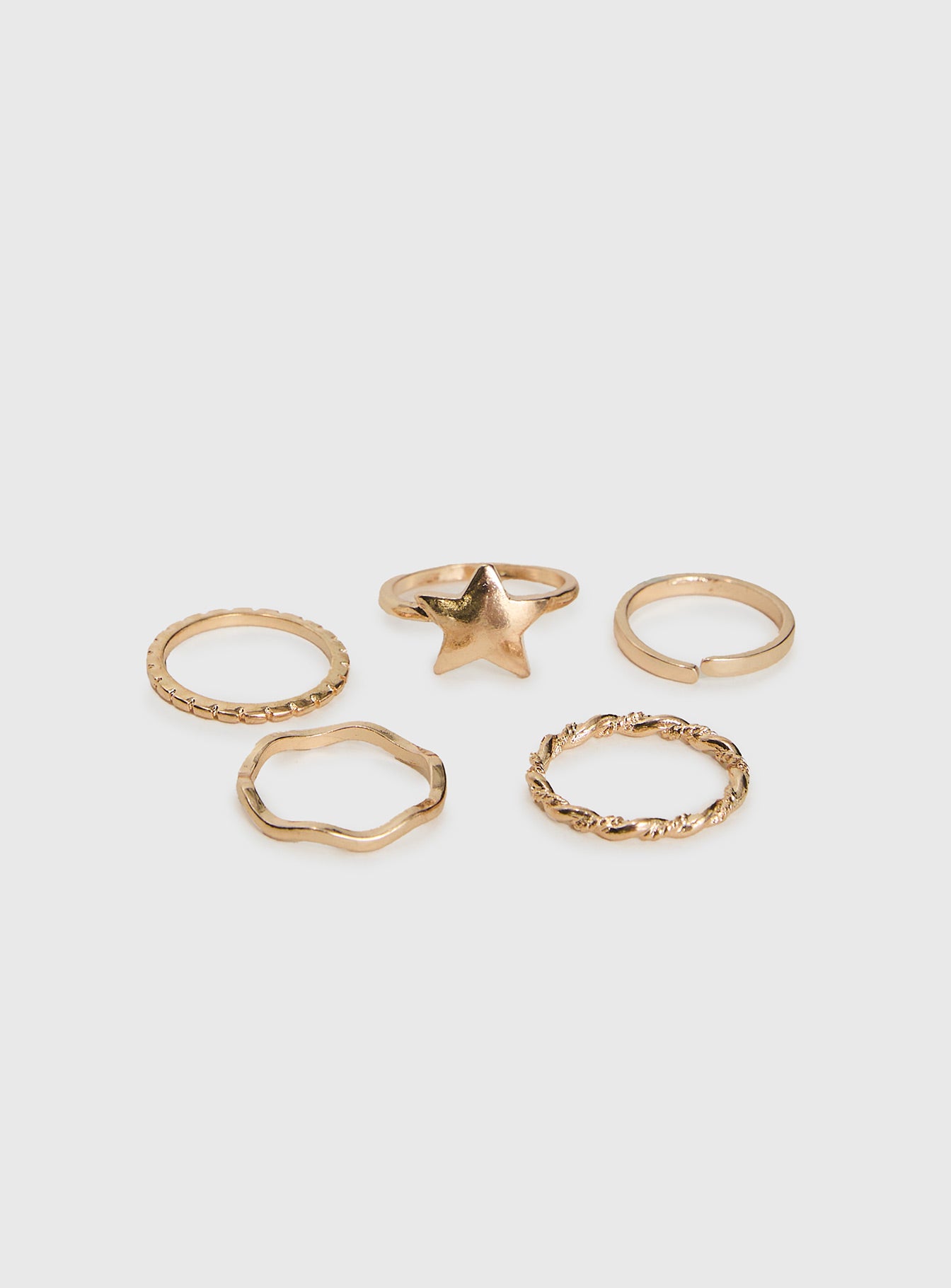 Alternative view of Casen Ring Set Gold
