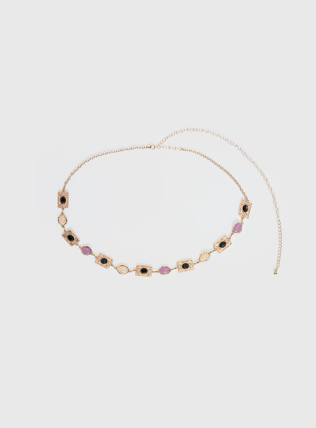 Alternative view of Dulce Vita Gemstone Chain Belt Gold
