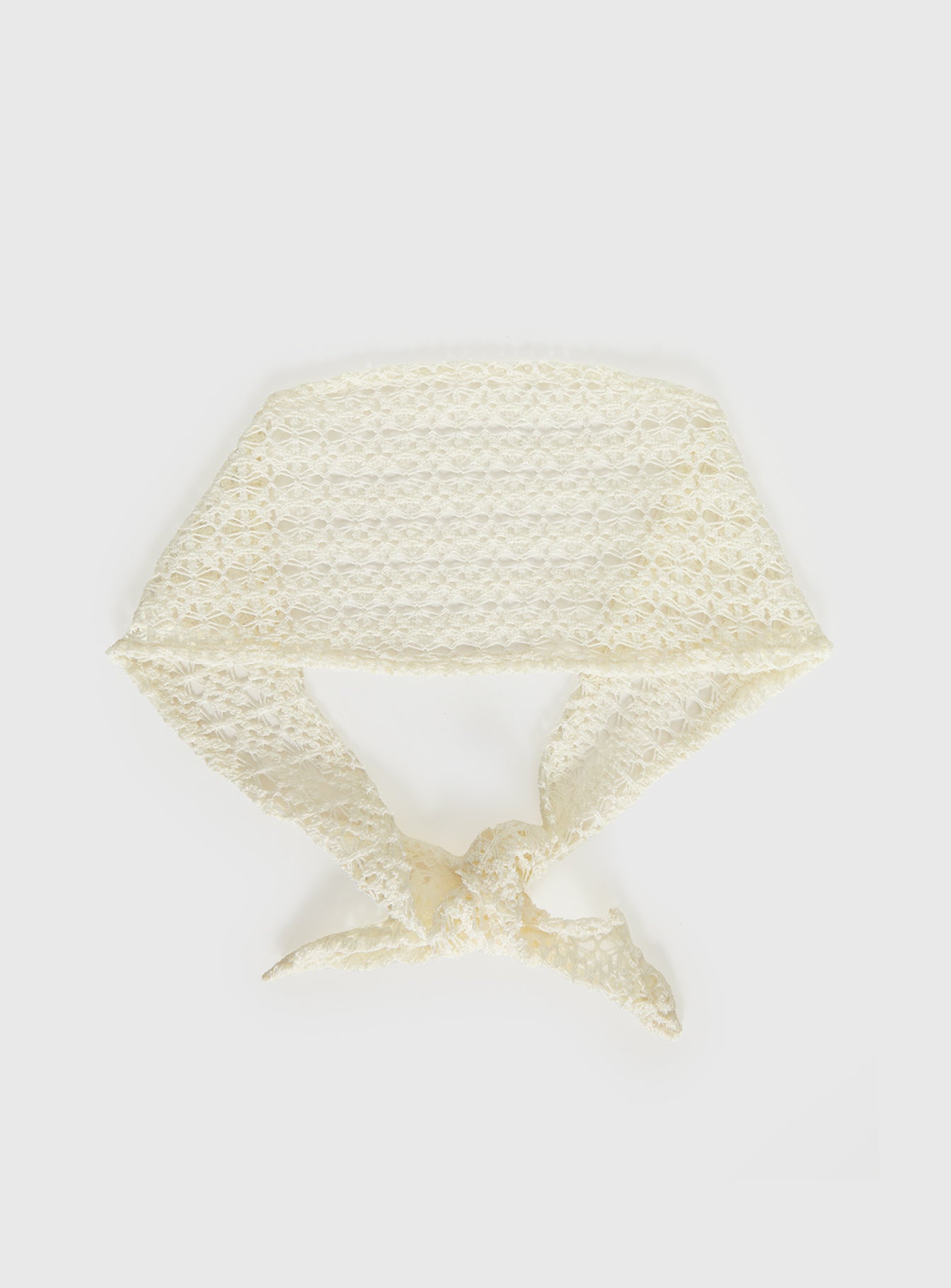 Alternative view of Keighla Crochet Hair Scarf Cream