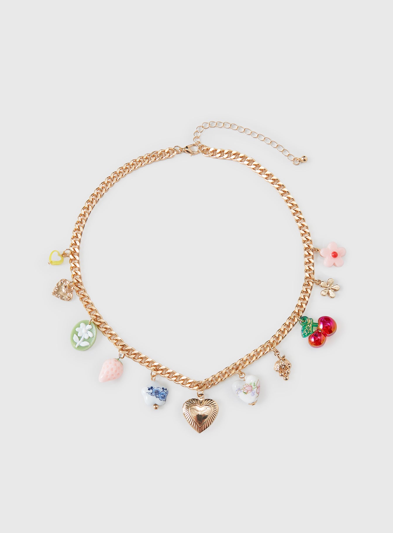 Alternative view of Get Closer Charm Necklace Gold