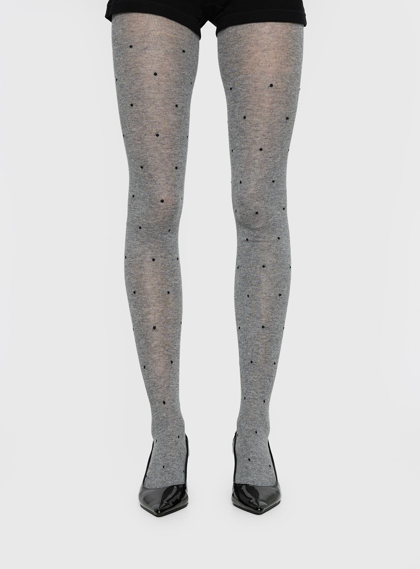 Alternative view of Coretta Tights Grey / Black Polka