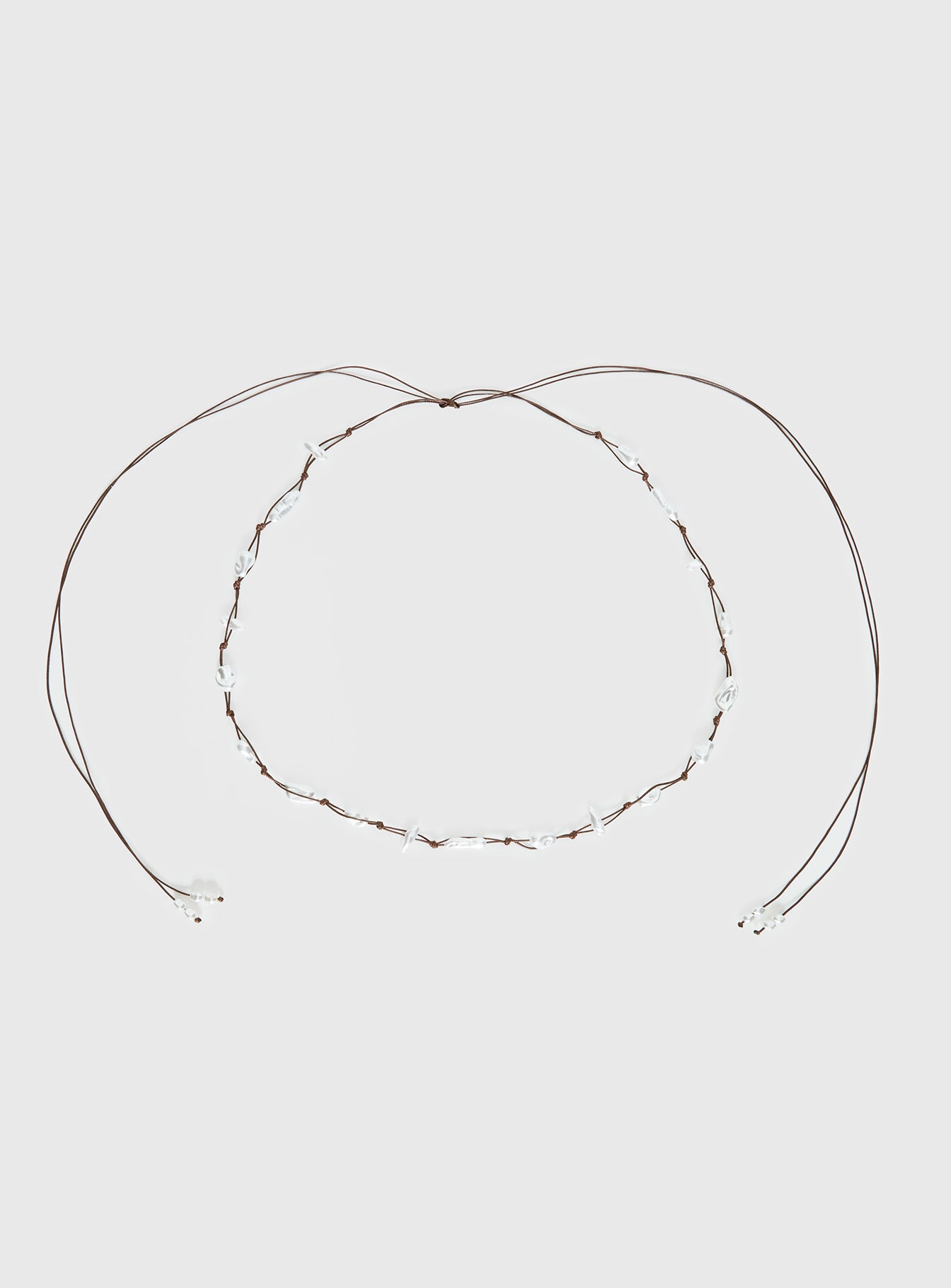 Alternative view of Delle Pearl Detail Wrap Belt Brown