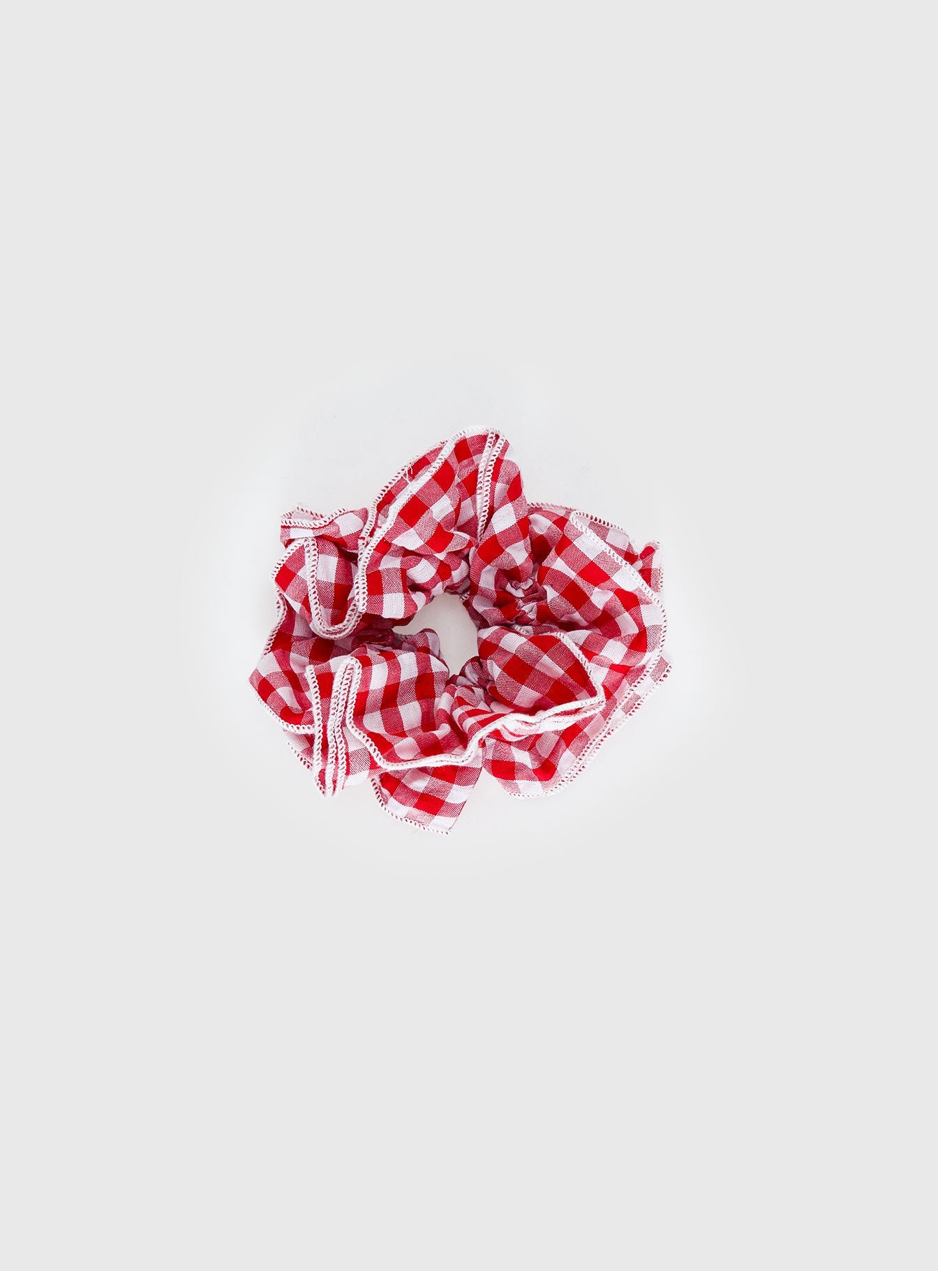 Alternative view of Cheshire Scrunchie Red Gingham