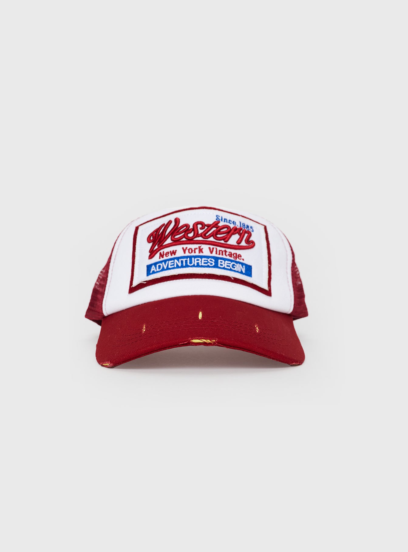 Alternative view of Adventures Trucker Hat Burgundy