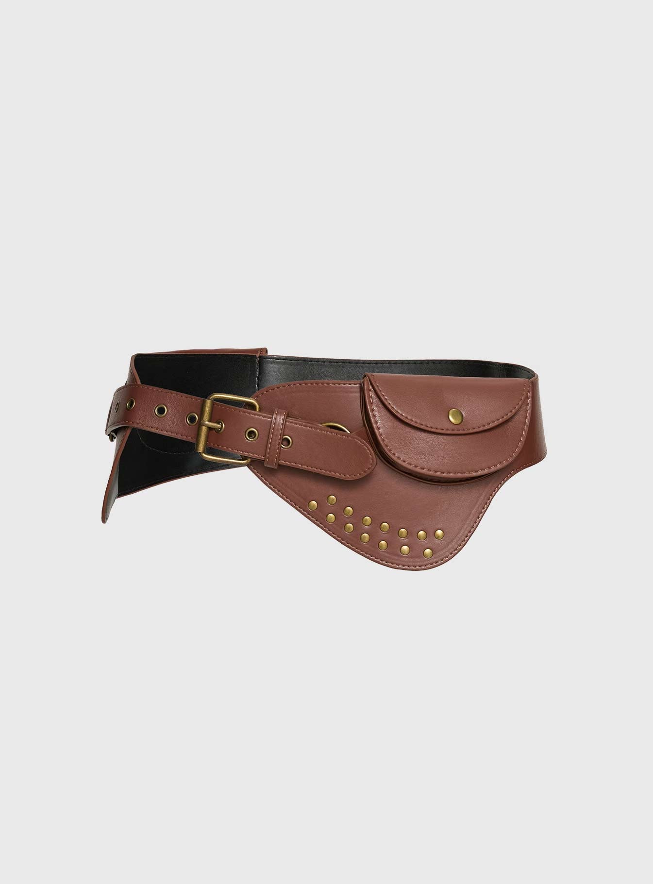 Alternative view of Flourish Faux Leather Belt Brown