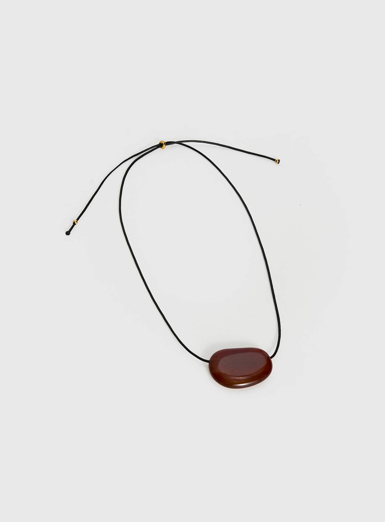 Alternative view of Edern Pebble Pendant Necklace Red