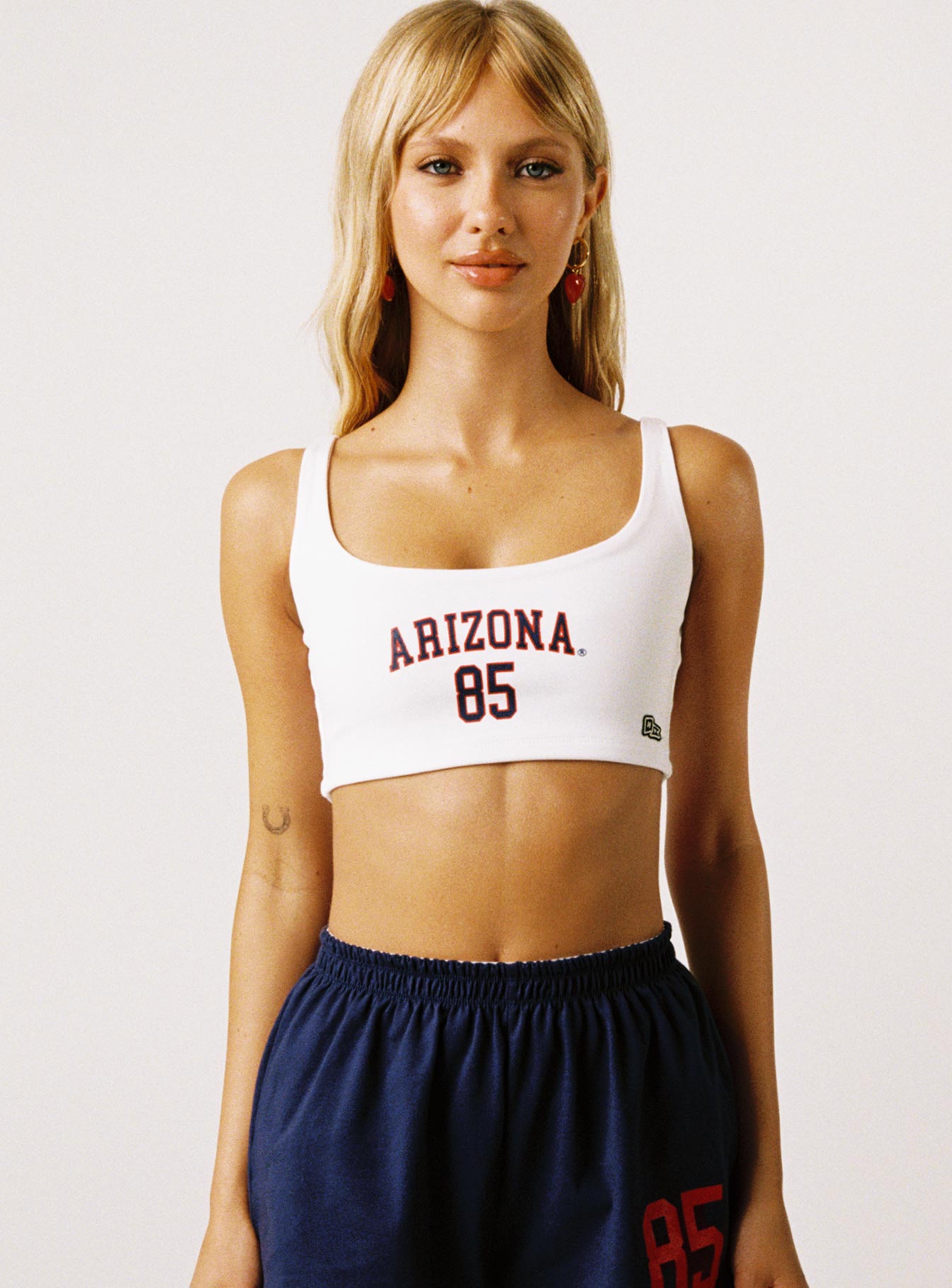 Alternative view of U Of A Scoop Neck Crop Top White