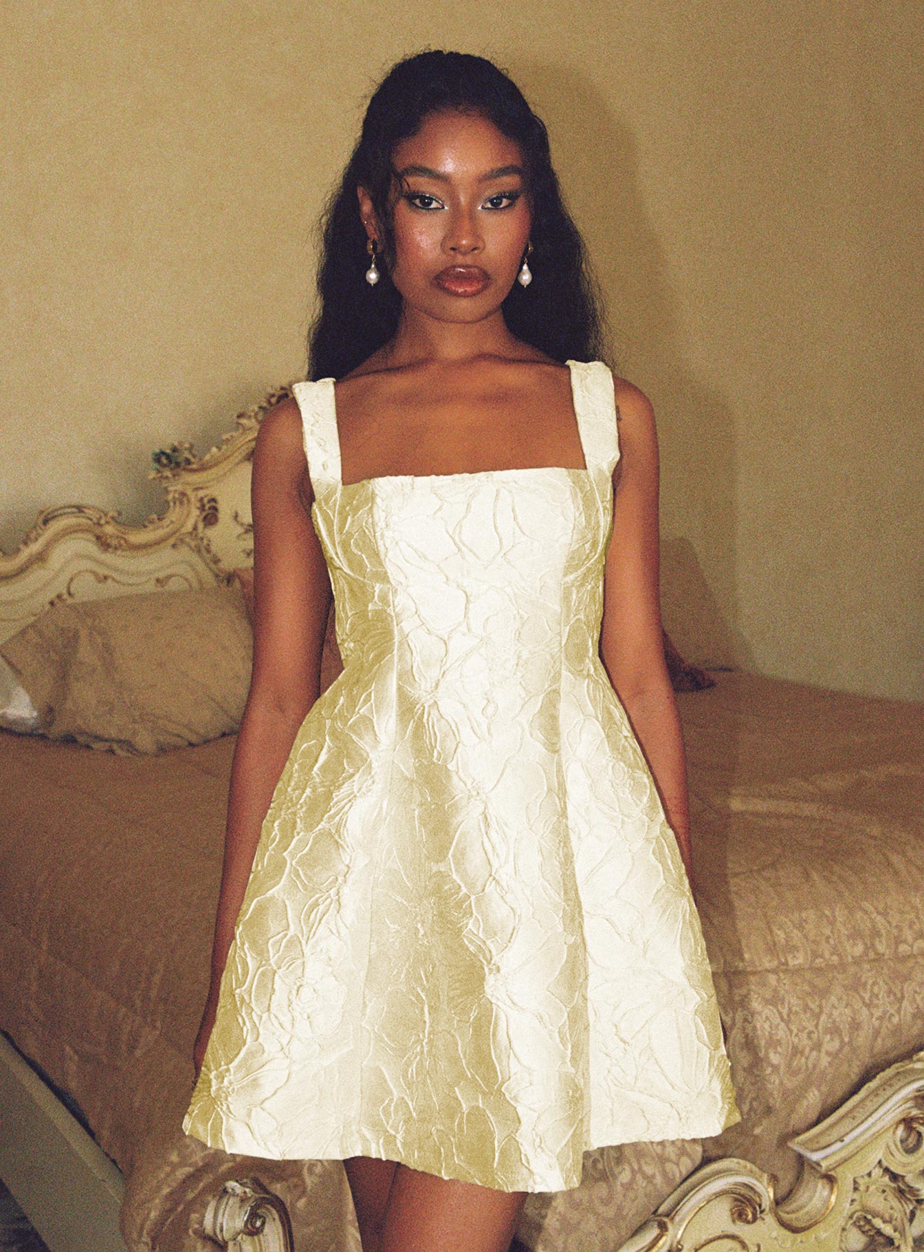 Alternative view of Eloquent Mini Dress Light Yellow